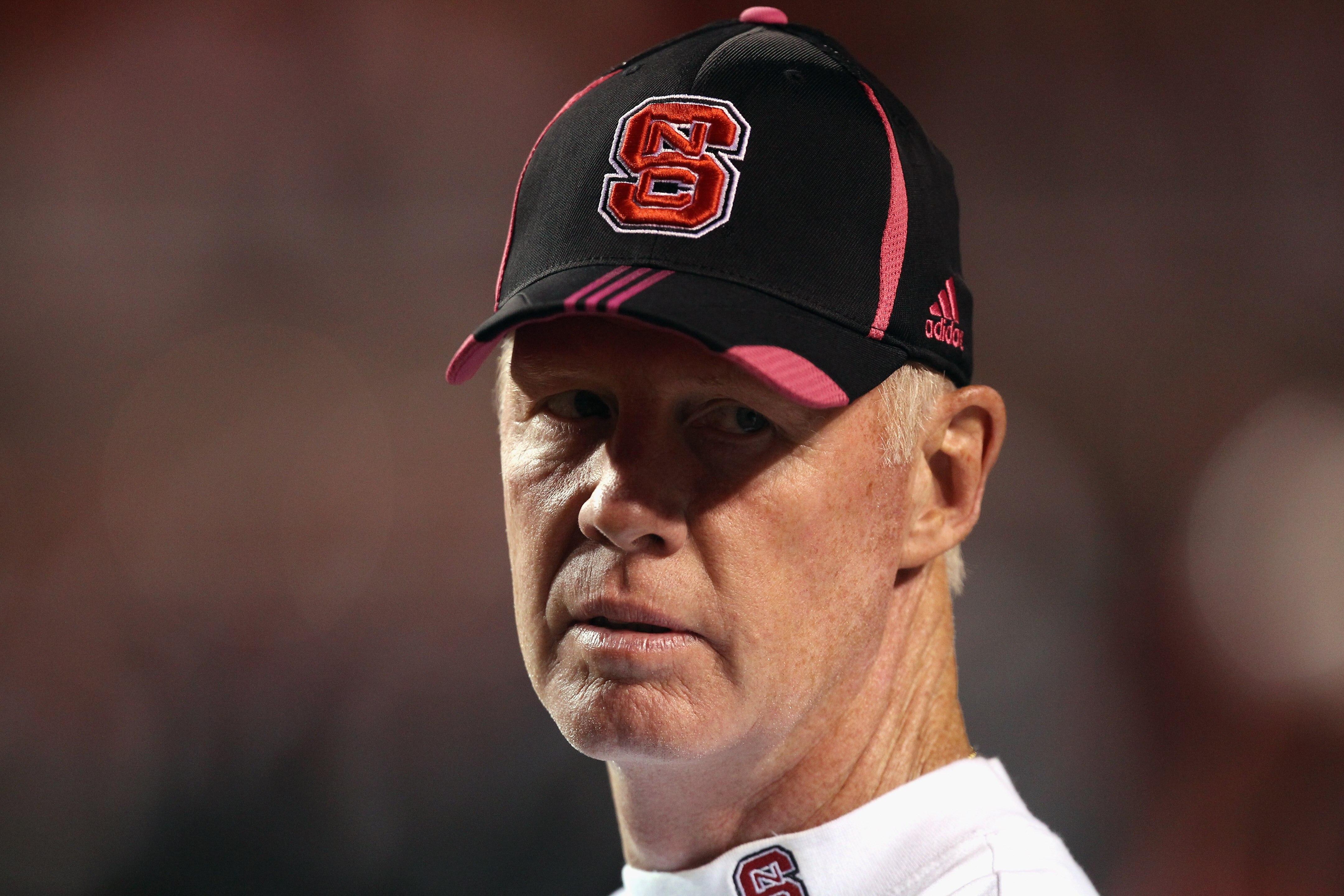 RALEIGH, NC - OCTOBER 28:  Head coach Tom O'Brien of the North Carolina State Wolfpack watches on before their game against the Florida State Seminoles at Carter-Finley Stadium on October 28, 2010 in Raleigh, North Carolina.  (Photo by Streeter Lecka/Gett