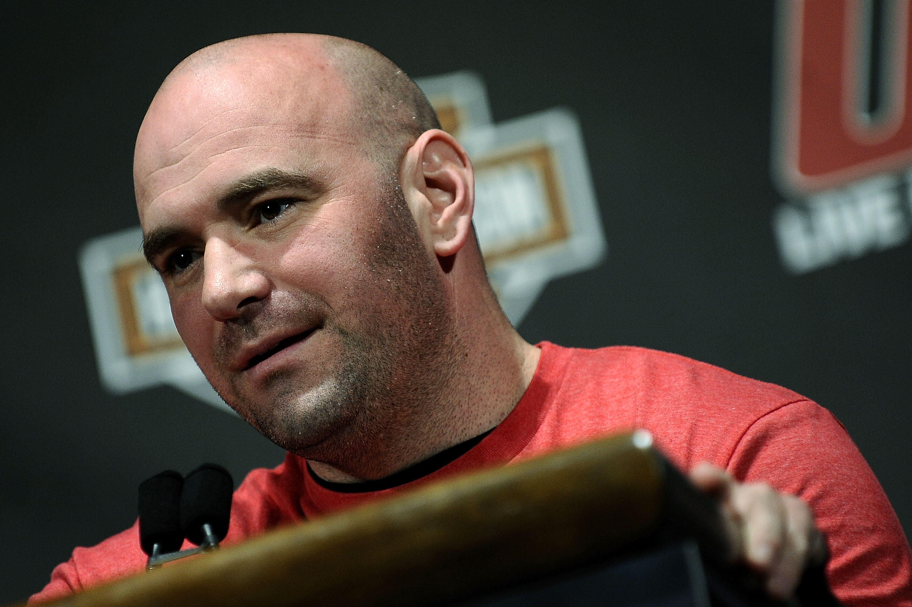 NEW YORK - MARCH 24:  Dana White, president of the UFC, speaks at a press conference for UFC 111 at Radio City Music Hall on March 24, 2010 in New York City.  (Photo by Jeff Zelevansky/Getty Images)