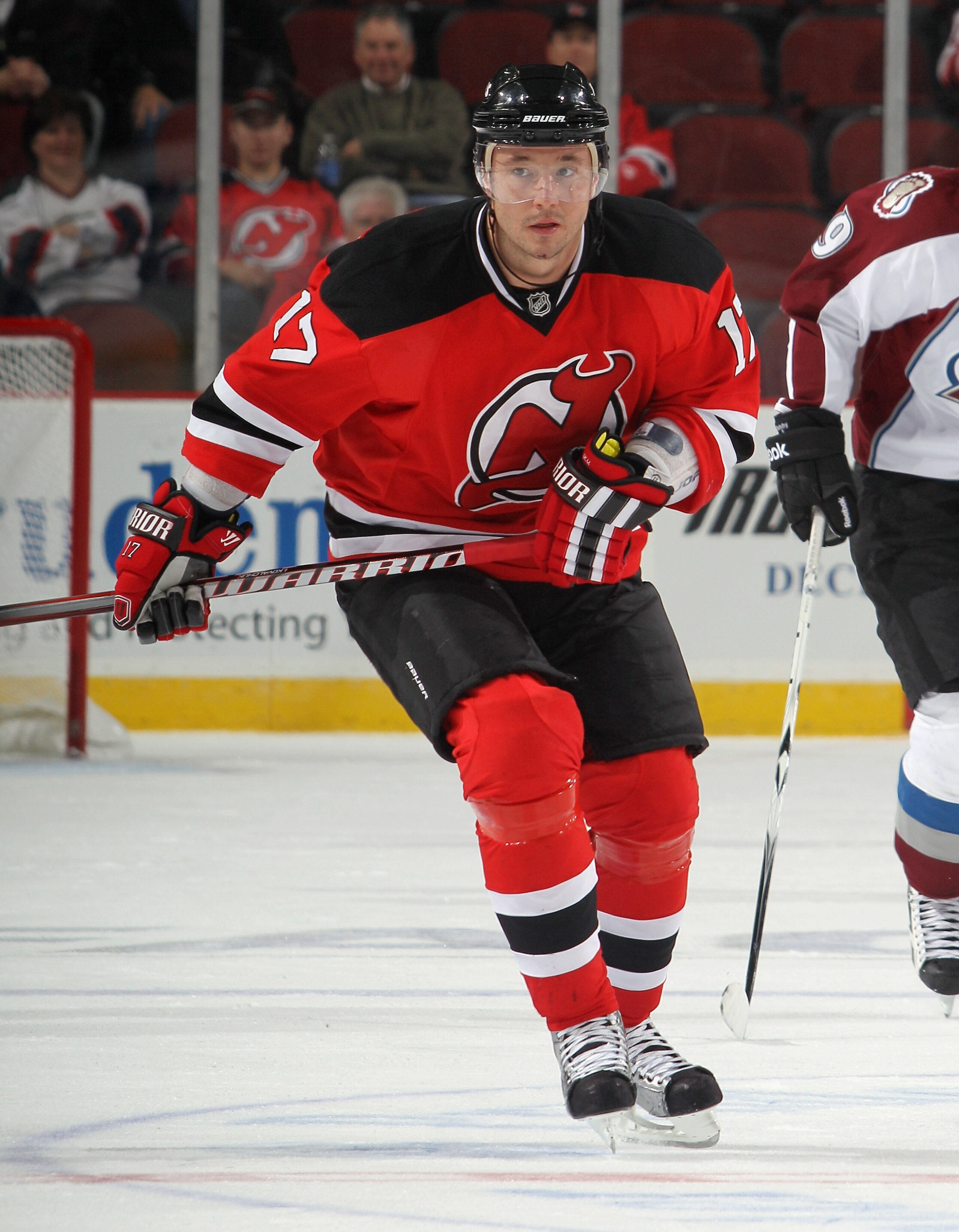 NEWARK, NJ - OCTOBER 15:  Ilya Kovalchuk #17 of the New Jersey Devils skates against the Colorado Avalanche at the Prudential Center on October 15, 2010 in Newark, New Jersey.  (Photo by Bruce Bennett/Getty Images)