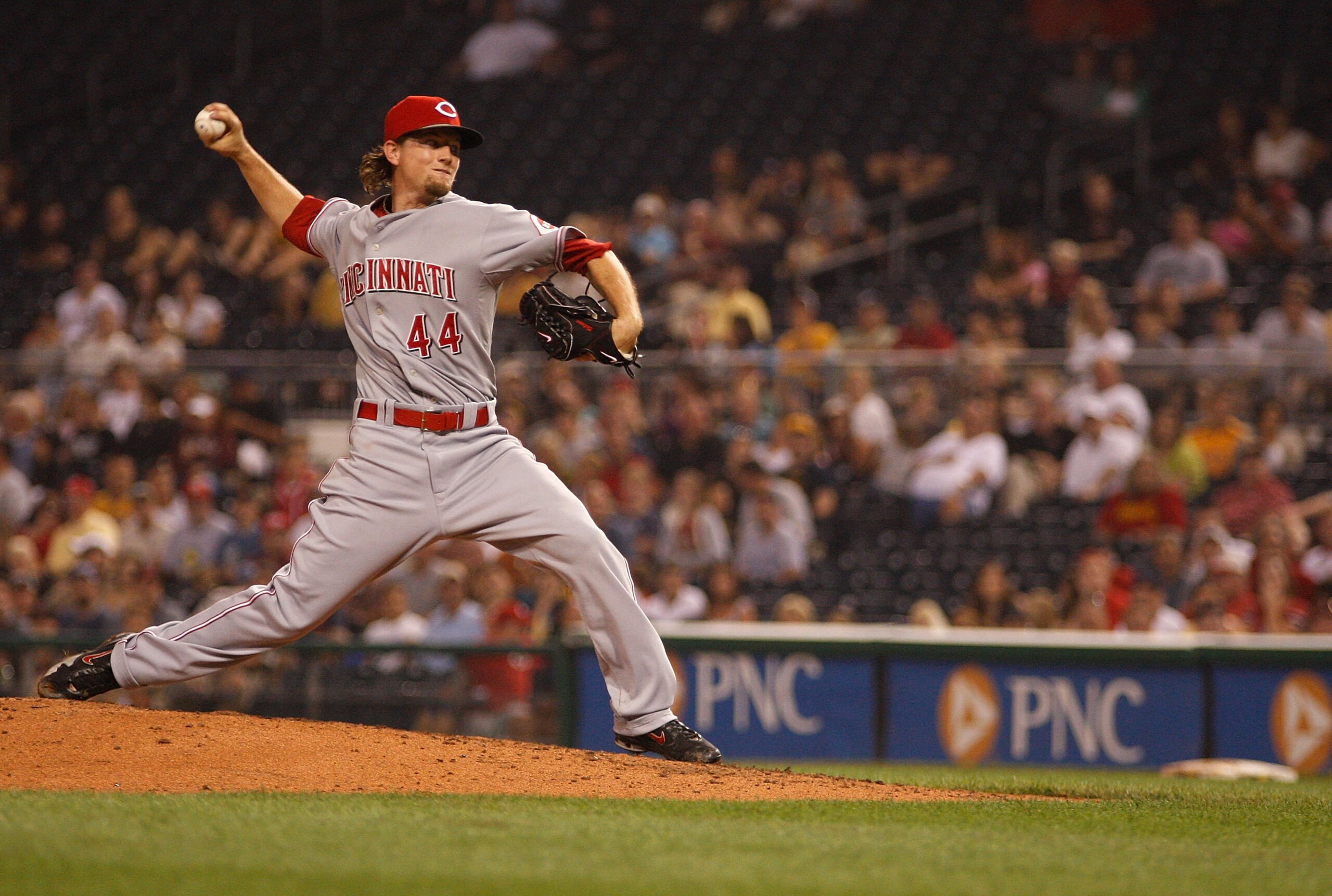 PITTSBURGH - AUGUST 03: Mike Leake #44 of the Cincinnati Reds pitches against the Pittsburgh Pirates during the game on August 3, 2010 at PNC Park in Pittsburgh, Pennsylvania. (Photo by Jared Wickerham/Getty Images) PITTSBURGH - AUGUST 03: Mike Leake #44 of the Cincinnati Reds pitches against the Pittsburgh Pirates during the game on August 3, 2010 at PNC Park in Pittsburgh, Pennsylvania. (Photo by Jared Wickerham/Getty Images)