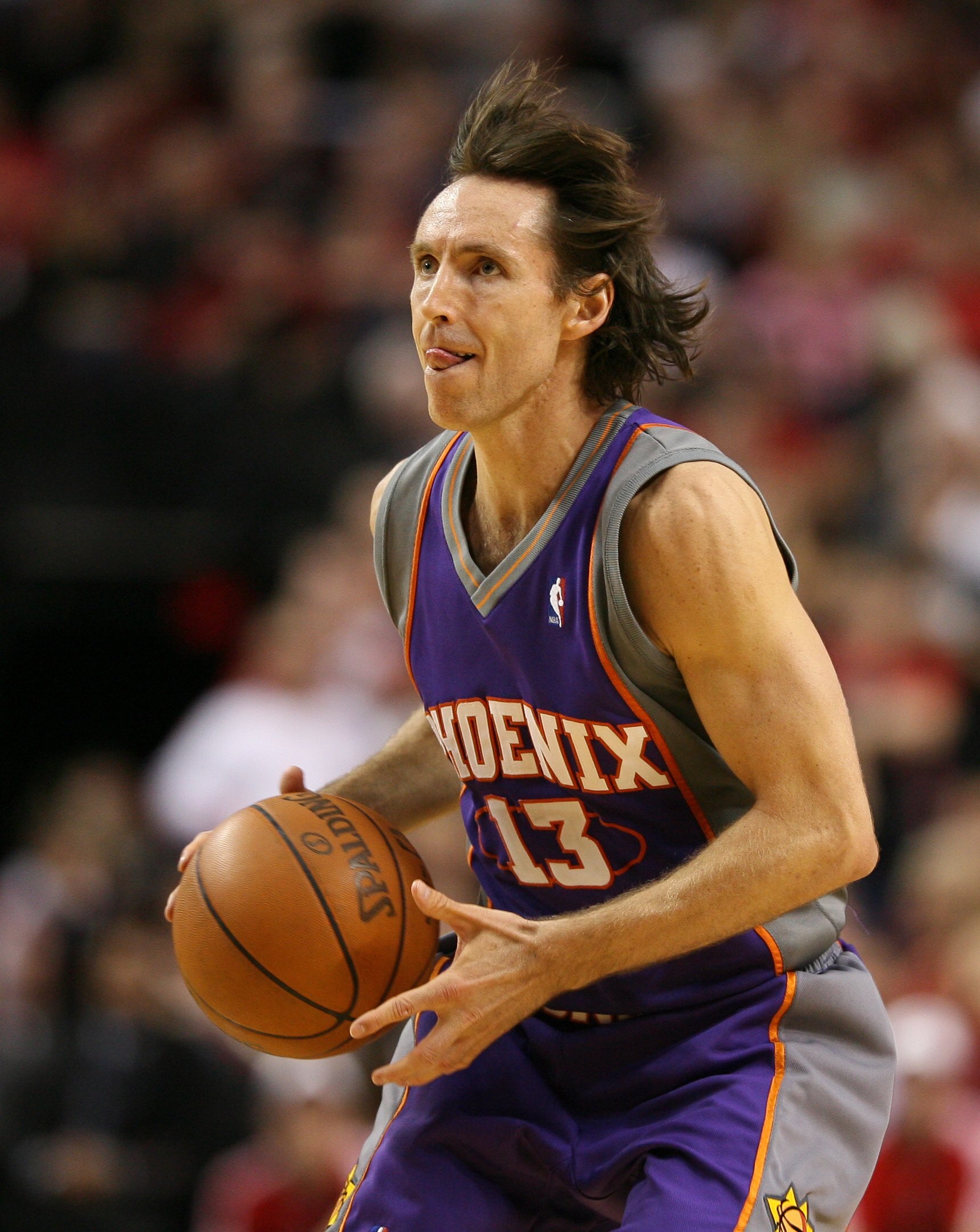 PORTLAND, OR - APRIL 29:  Steve Nash #13 of the Phoenix Suns in action against the Portland Trail Blazers during Game Six of the Western Conference Quarterfinals of the NBA Playoffs on April 29, 2010 at the Rose Garden in Portland, Oregon. The Suns defeat