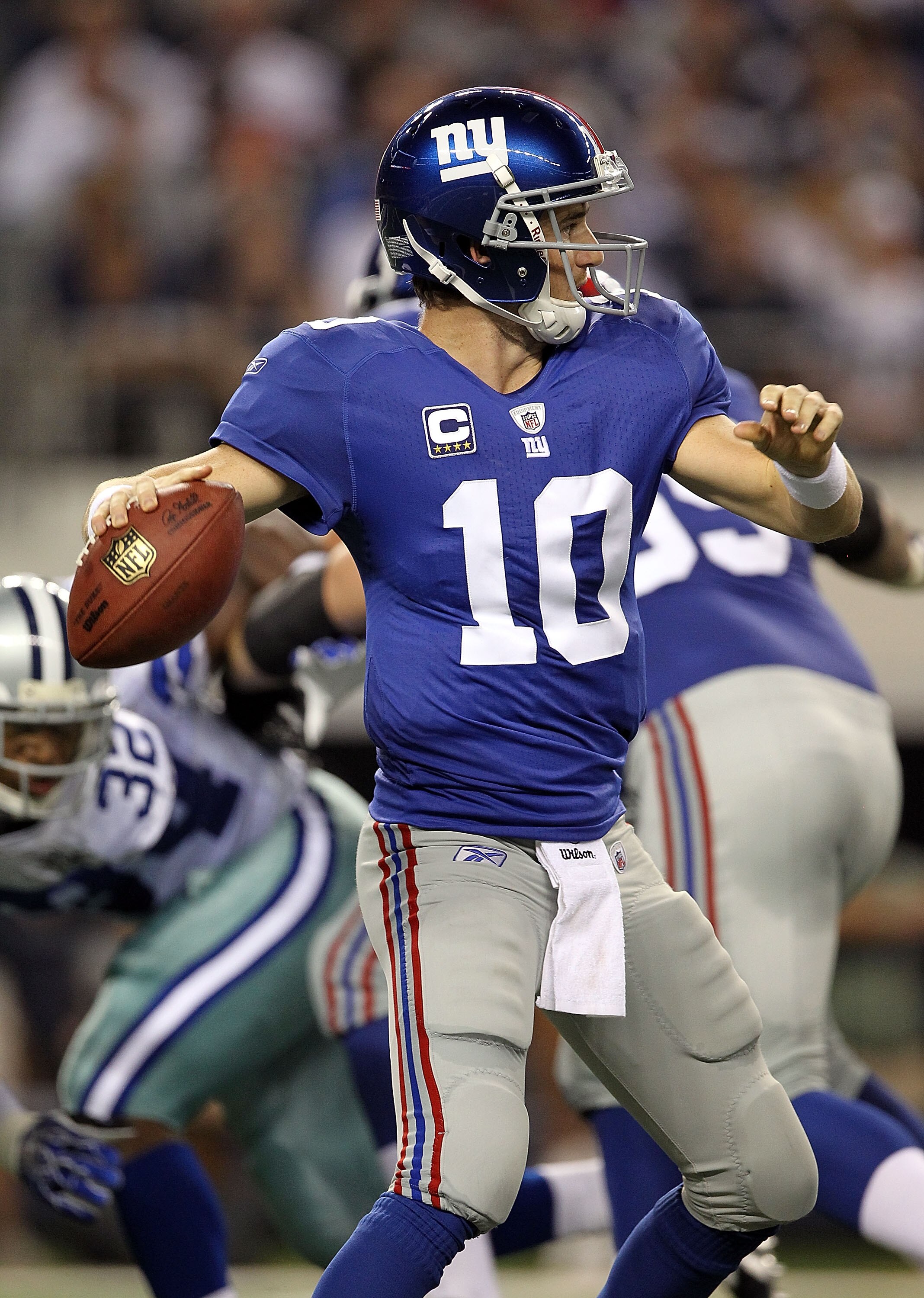 INDIANAPOLIS, IN - OCTOBER 10: Peyton Manning #18 of the Indianapolis Colts drops back to pass against the Kansas City Chiefs at Lucas Oil Stadium on October 10, 2010 in Indianapolis, Indiana. The Colts defeated the Chiefs 19-9. (Photo by Scott Boehm/Gett