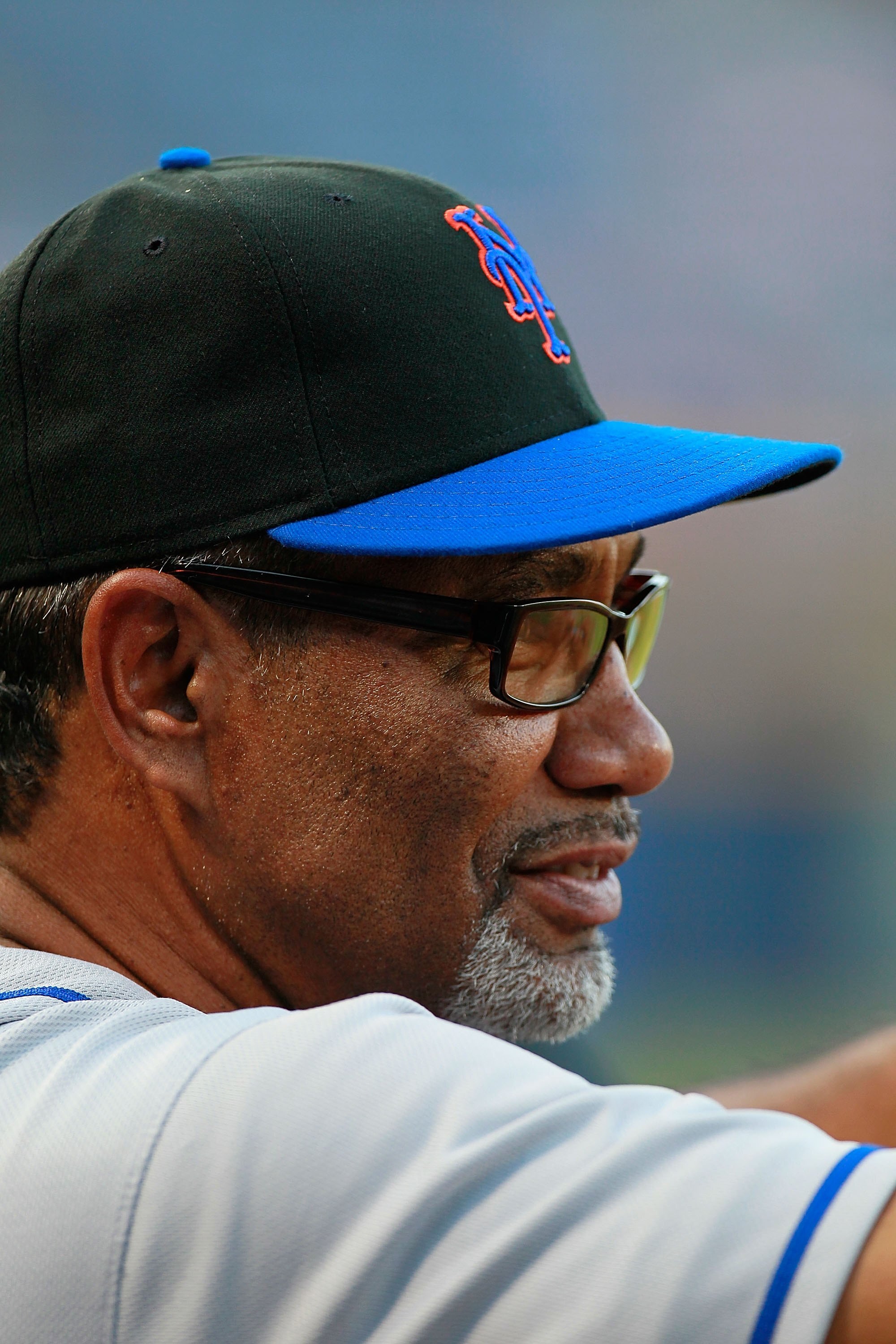 ATLANTA - SEPTEMBER 01:  Manager Jerry Manuel #53 of the New York Mets against the Atlanta Braves at Turner Field on September 1, 2010 in Atlanta, Georgia.  (Photo by Kevin C. Cox/Getty Images)