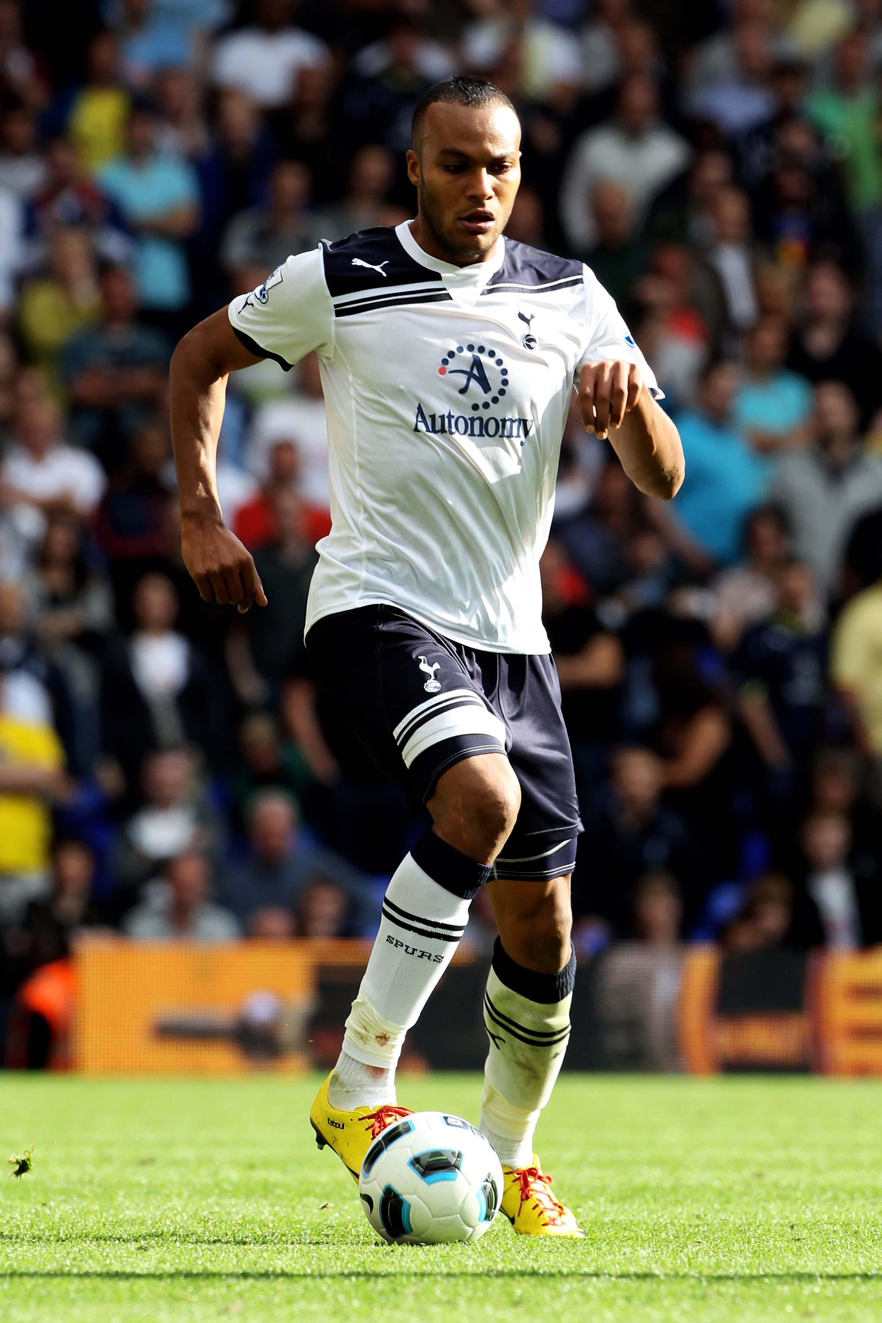 LONDON, ENGLAND - AUGUST 28:  Younes Kaboul of Tottenham in action during the Barclays Premier League match between Tottenham Hotspur and Wigan Athletic at White Hart Lane on August 28, 2010 in London, England.  (Photo by Phil Cole/Getty Images)