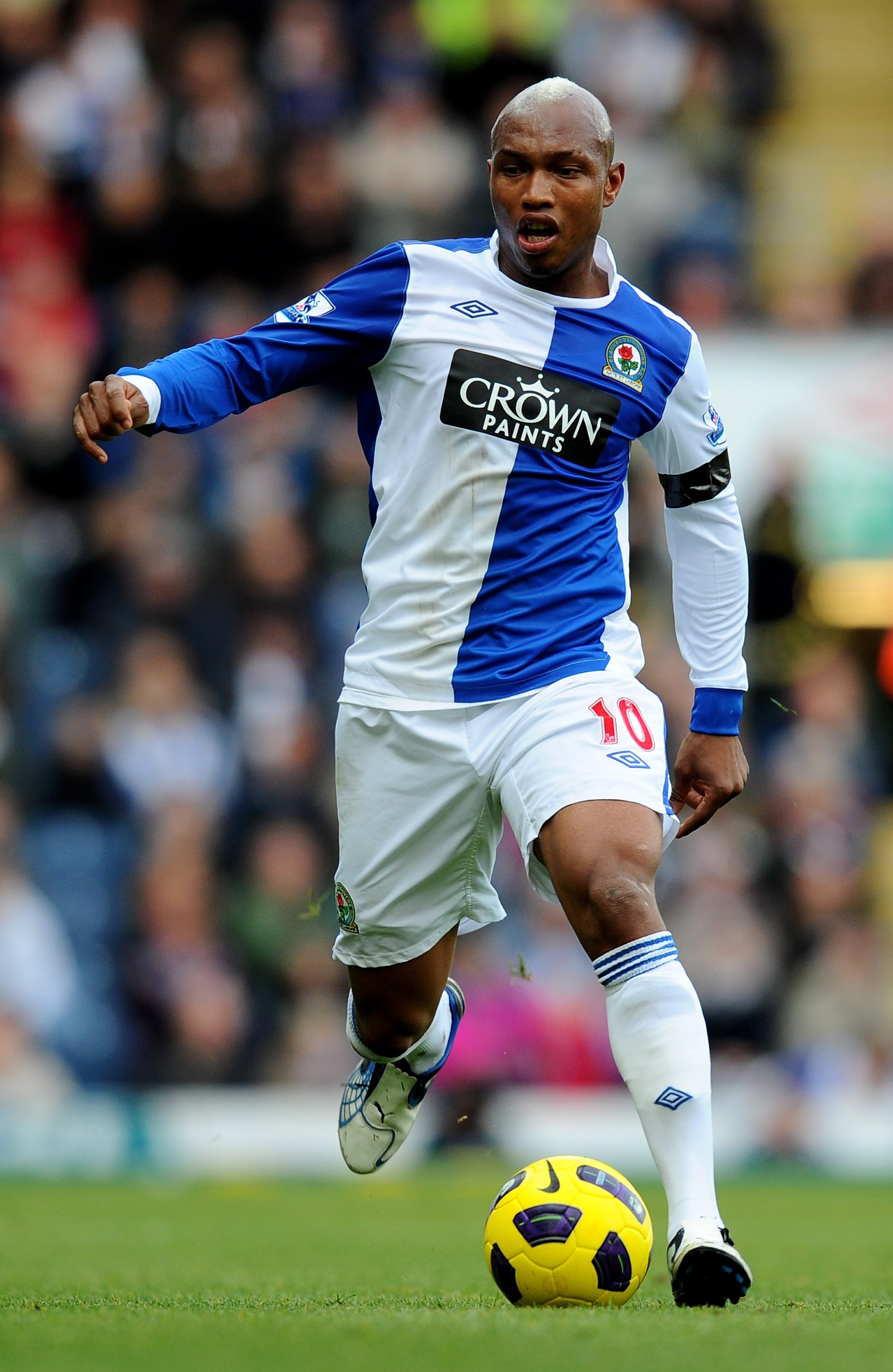 BLACKBURN, ENGLAND - OCTOBER 30:  El Hadji Diouf of Blackburn Rovers in action during the Barclays Premier League match between Blackburn Rovers and Chelsea at Ewood Park on October 30, 2010 in Blackburn, England.  (Photo by Mike Hewitt/Getty Images)