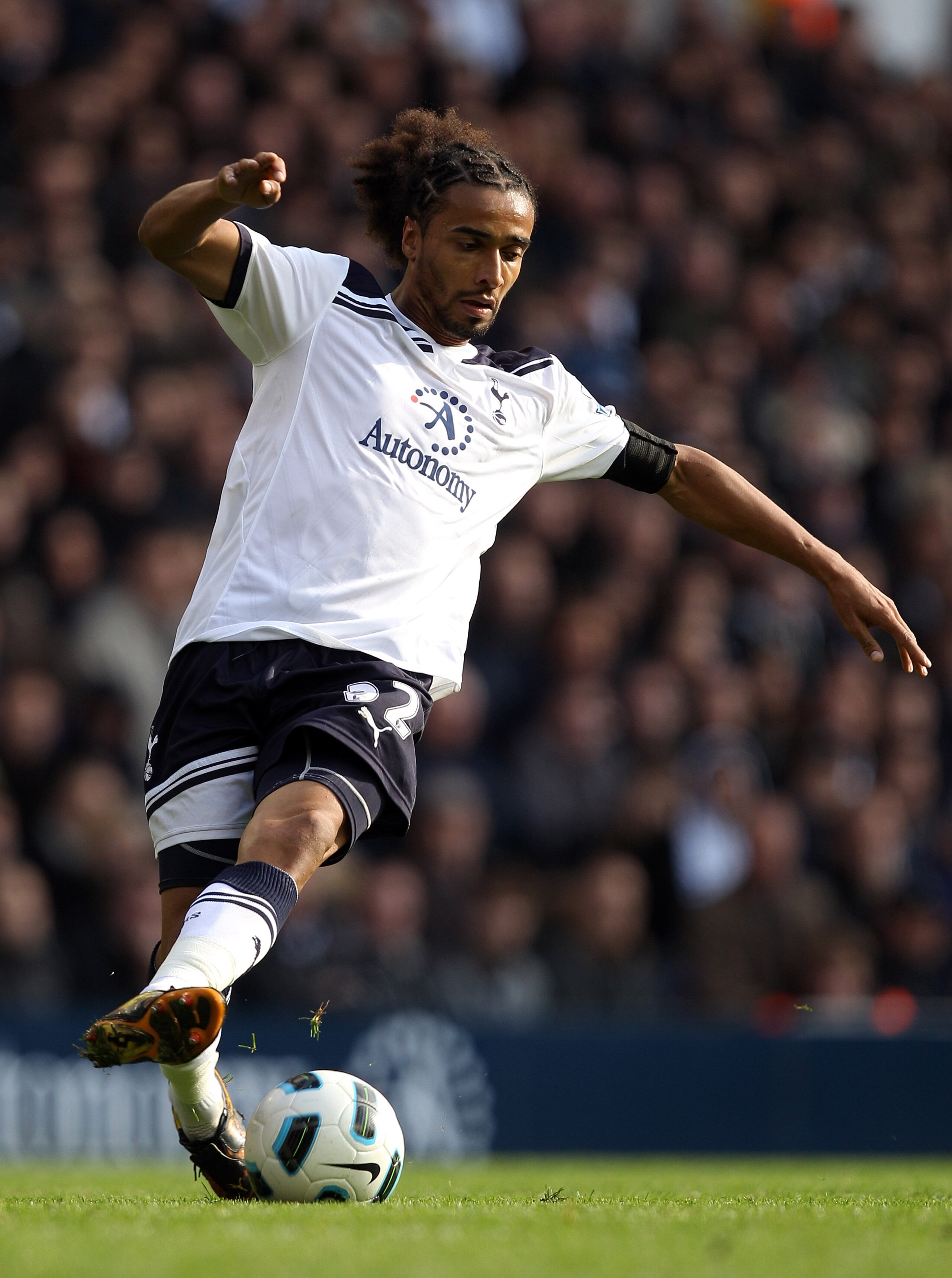 LONDON, ENGLAND - OCTOBER 23:  Benoit Assou-Ekotto of Tottenham in action during the Barclays Premier League match between Tottenham Hotspur and Everton at White Hart Lane on October 23, 2010 in London, England.  (Photo by Richard Heathcote/Getty Images)