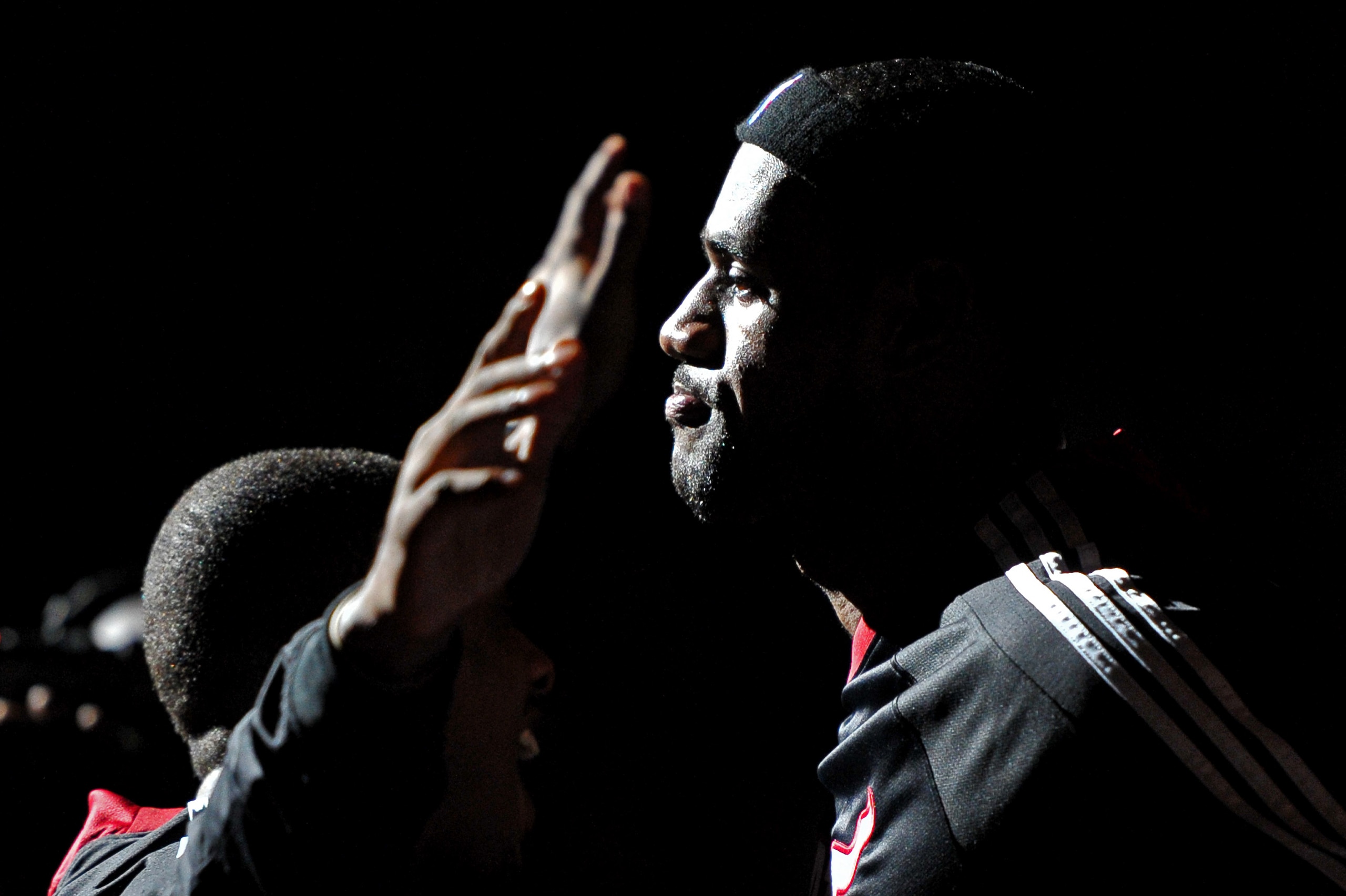 PHILADELPHIA - OCTOBER 27:  LeBron James #6 of the Miami Heat gets introduced before the game against the Philadelphia 76ers at the Wells Fargo Center on October 27, 2010 in Philadelphia, Pennsylvania. NOTE TO USER: User expressly acknowledges and agrees 