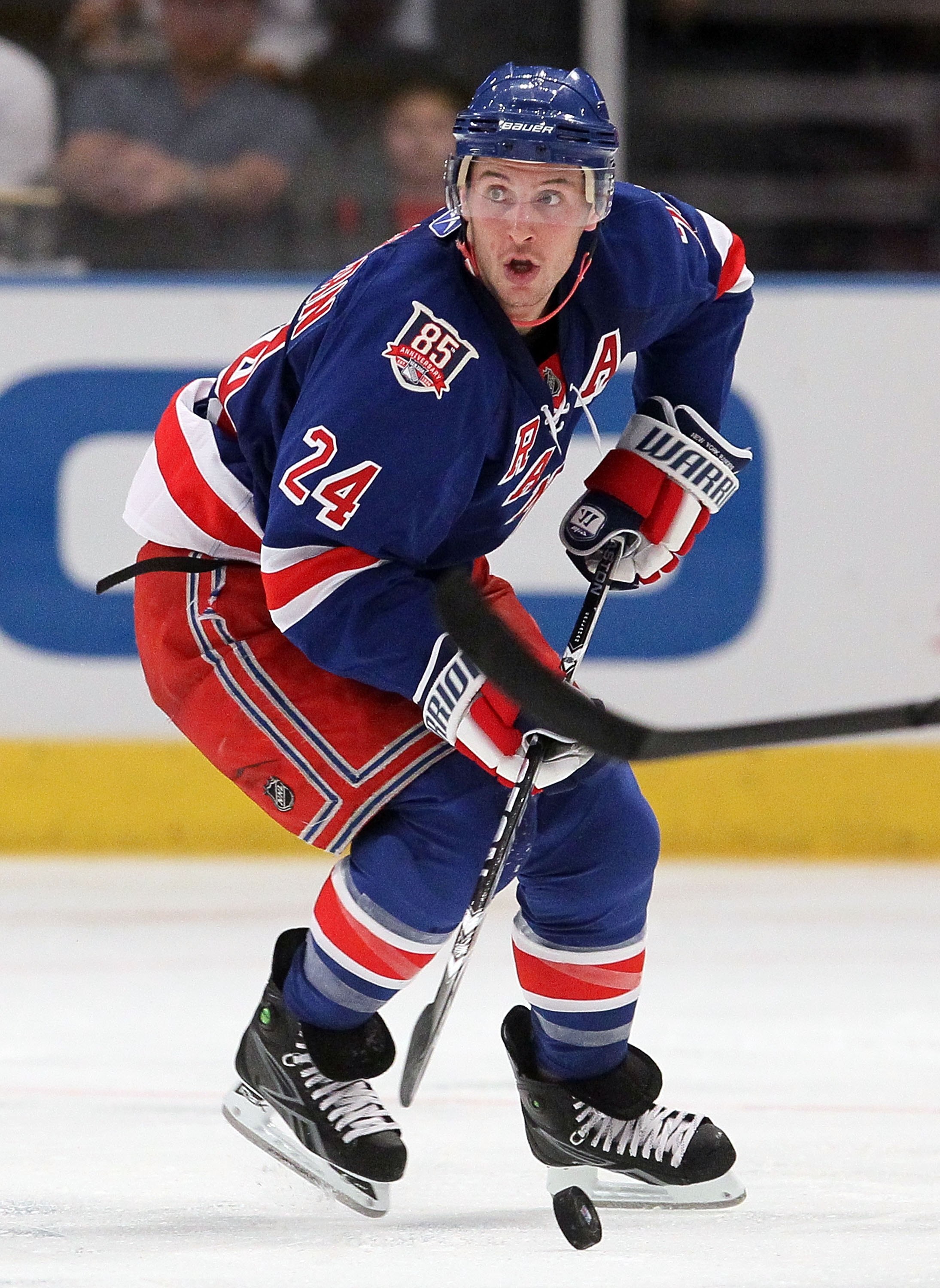 NEW YORK - OCTOBER 27:  Ryan Callahan #24 of the New York Rangers skates against the Atlanta Thrashers on October 27, 2010 at Madison Square Garden in New York City.  (Photo by Jim McIsaac/Getty Images)