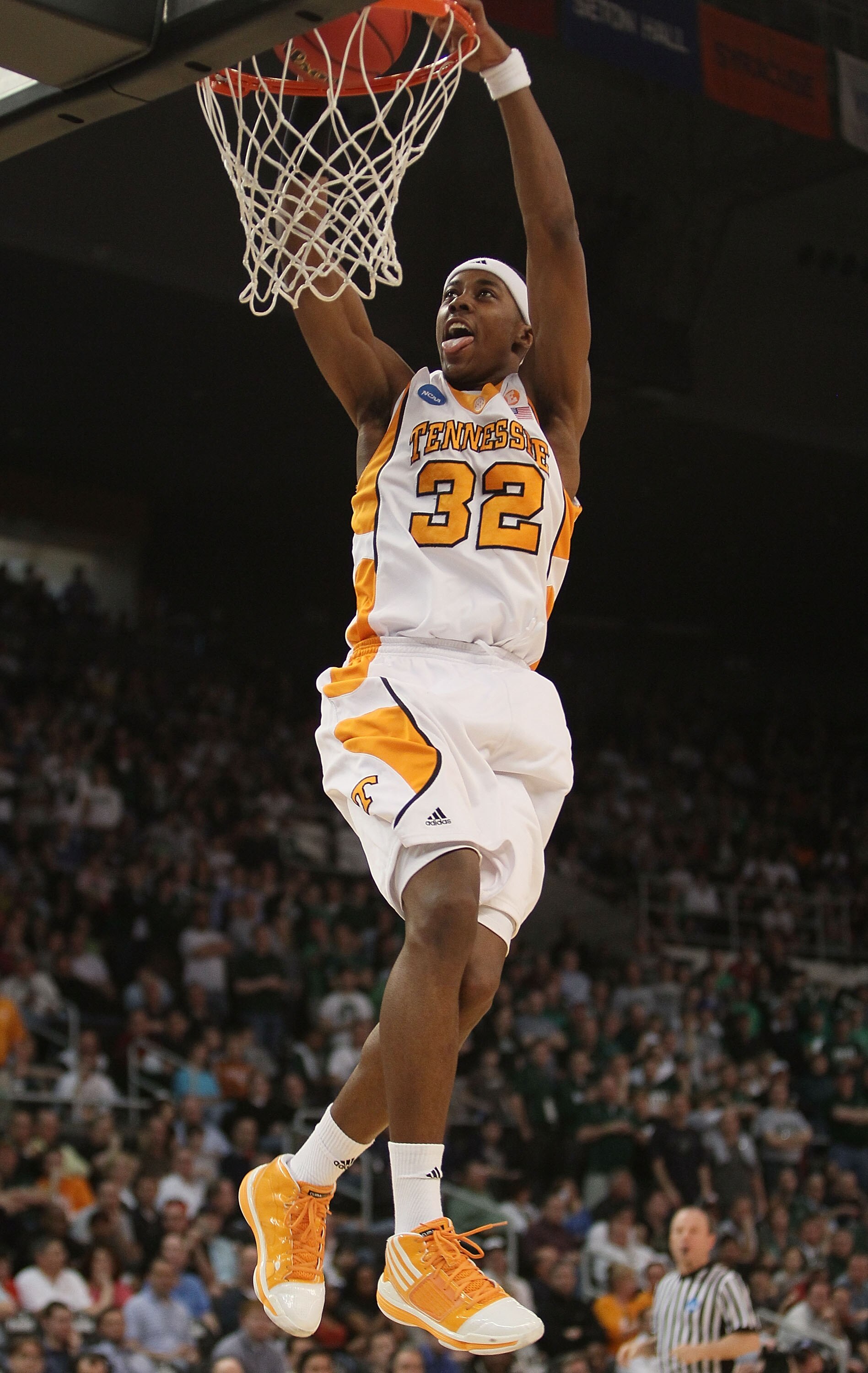 PROVIDENCE, RI - MARCH 20:  Scotty Hopson #32 of the Tennessee Volunteers dunks the ball in the second half against the Ohio Bobcats during the second round of the 2010 NCAA men's basketball tournament on March 20, 2010 at the Dunkin Donuts Center in Prov