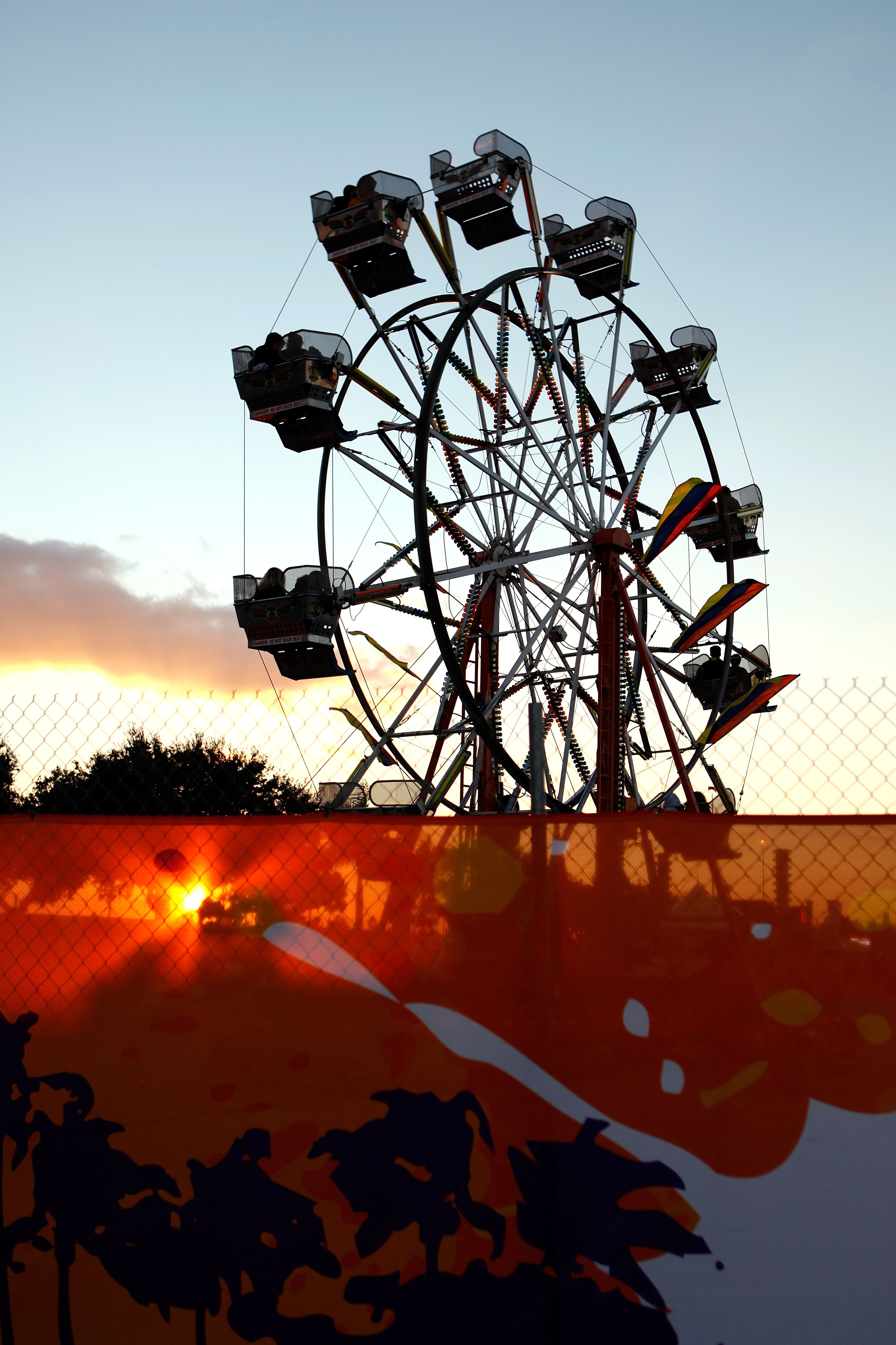 MIAMI GARDENS, FL - JANUARY 05:  A detail of a ferris wheel on the grounds of Land Shark Stadium prior to the Iowa Hawkeyes play against the Georgia Tech Yellow Jackets during the FedEx Orange Bowl at Land Shark Stadium on January 5, 2010 in Miami Gardens
