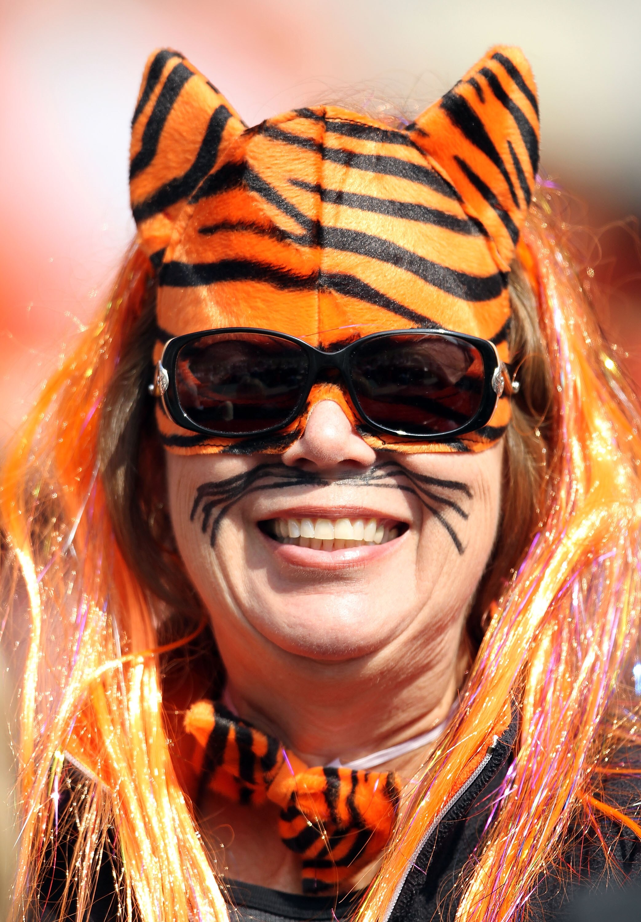 CINCINNATI - OCTOBER 31:  A Cincinnati Bengals fan is dressed for halloween during the NFL game against the Miami Dolphins at Paul Brown Stadium on October 31, 2010 in Cincinnati, Ohio.  (Photo by Andy Lyons/Getty Images)