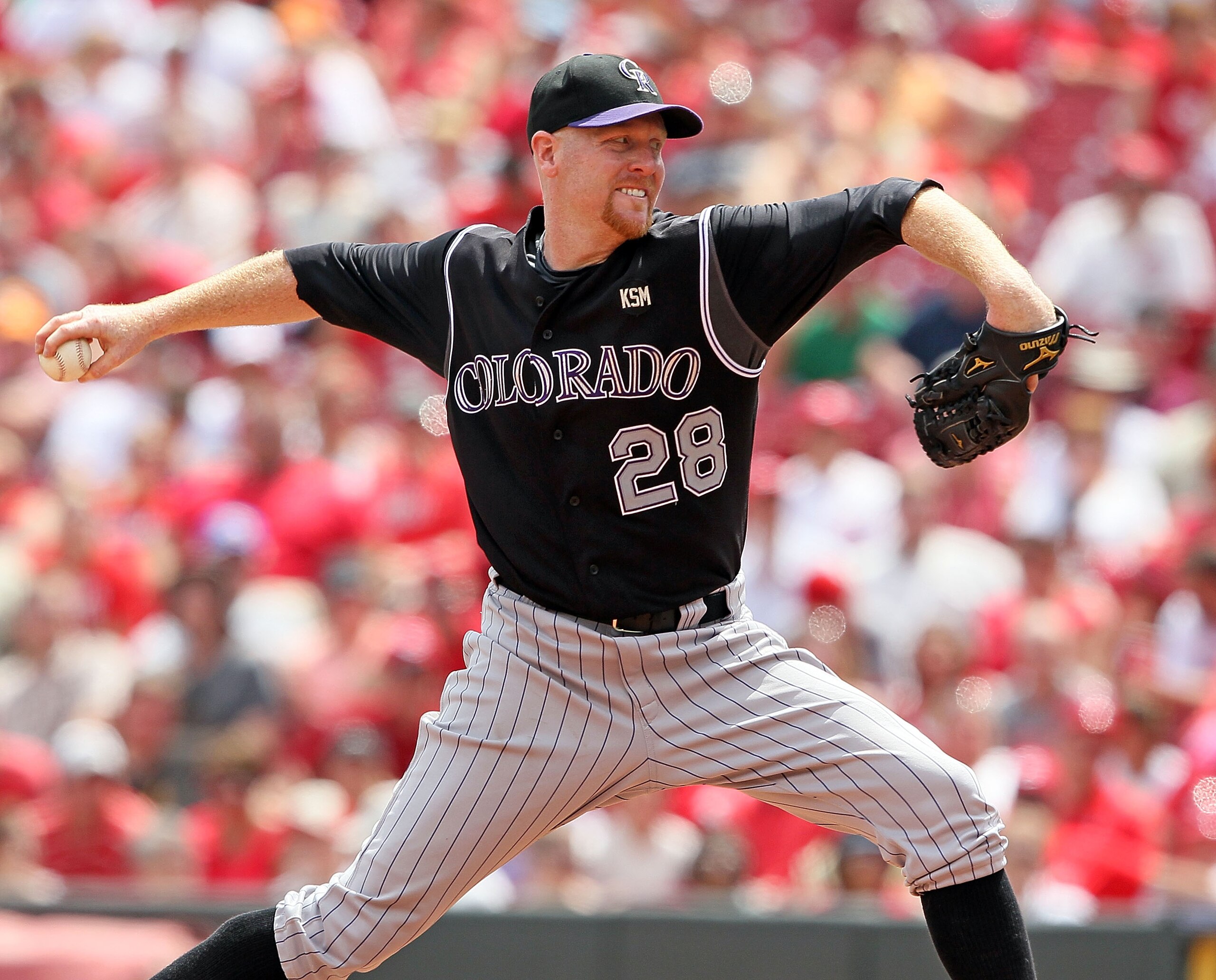 CINCINNATI - JULY 18: Aaron Cook #28 of the Colorado Rockies throws a pitch during the game against the Cincinnati Reds at Great American Ball Park on July 18, 2010 in Cincinnati, Ohio. (Photo by Andy Lyons/Getty Images) CINCINNATI - JULY 18: Aaron Cook #28 of the Colorado Rockies throws a pitch during the game against the Cincinnati Reds at Great American Ball Park on July 18, 2010 in Cincinnati, Ohio. (Photo by Andy Lyons/Getty Images)