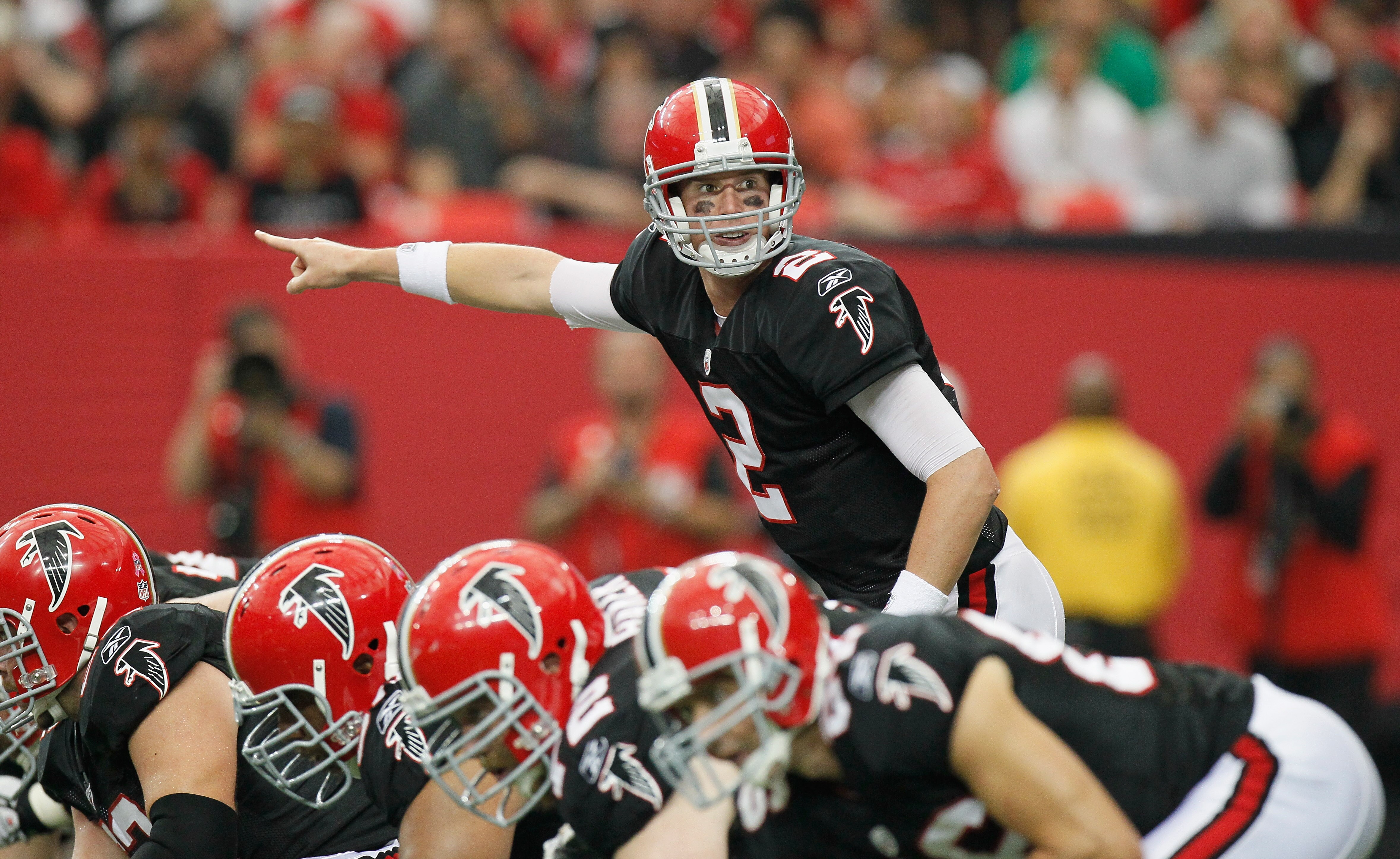 ATLANTA - OCTOBER 03:  Quarterback Matt Ryan #2 of the Atlanta Falcons against the San Francisco 49ers at Georgia Dome on October 3, 2010 in Atlanta, Georgia.  (Photo by Kevin C. Cox/Getty Images)