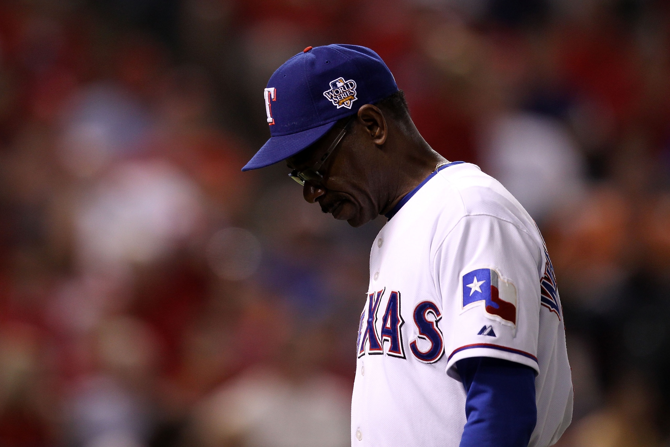 ARLINGTON, TX - OCTOBER 31: Manager Ron Washington of the Texas Rangers walks back to the dugout with his head down late in the game against the San Francisco Giants in Game Four of the 2010 MLB World Series at Rangers Ballpark in Arlington on October 31 ARLINGTON, TX - OCTOBER 31: Manager Ron Washington of the Texas Rangers walks back to the dugout with his head down late in the game against the San Francisco Giants in Game Four of the 2010 MLB World Series at Rangers Ballpark in Arlington on October 31