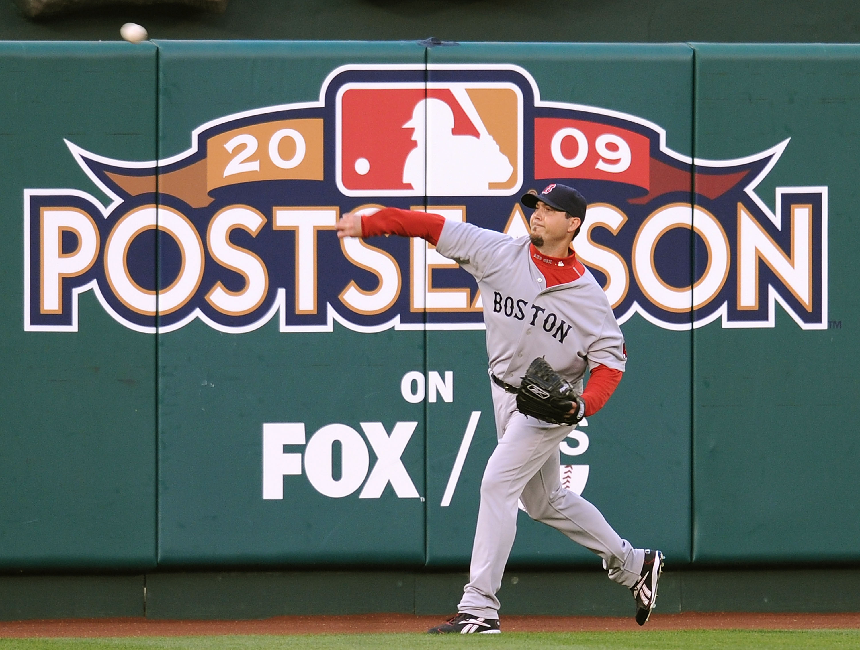 ANAHEIM, CA - OCTOBER 09:  Starting pitcher Josh Beckett #19 of the Boston Red Sox throws the ball during warm-ups before Game Two of the ALDS against the Los Angeles Angels of Anaheim during the 2009 MLB Playoffs at Angel Stadium on October 9, 2009 in An