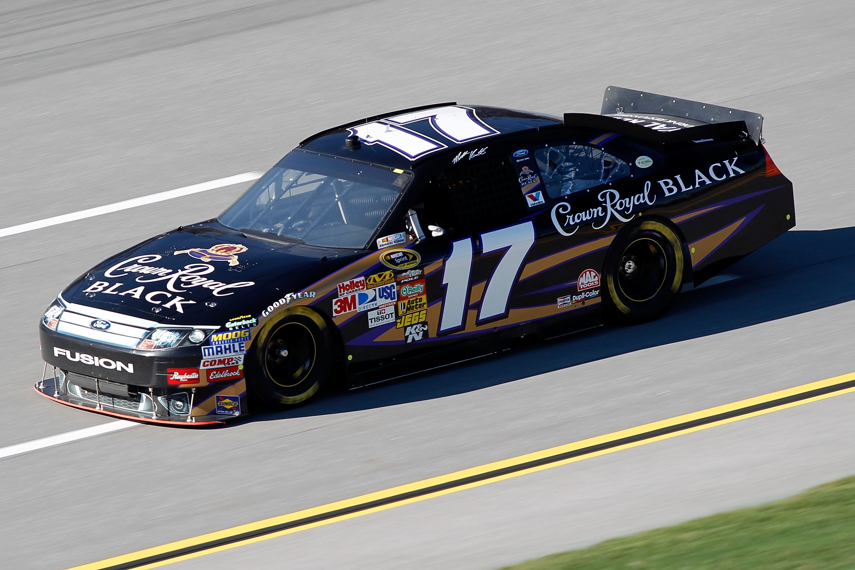 TALLADEGA, AL - OCTOBER 29:  Matt Kenseth drives the #17 Crown Royal Black Ford during practice for the NASCAR Sprint Cup Series AMP Energy Juice 500 at Talladega Superspeedway on October 29, 2010 in Talladega, Alabama.  (Photo by Todd Warshaw/Getty Image