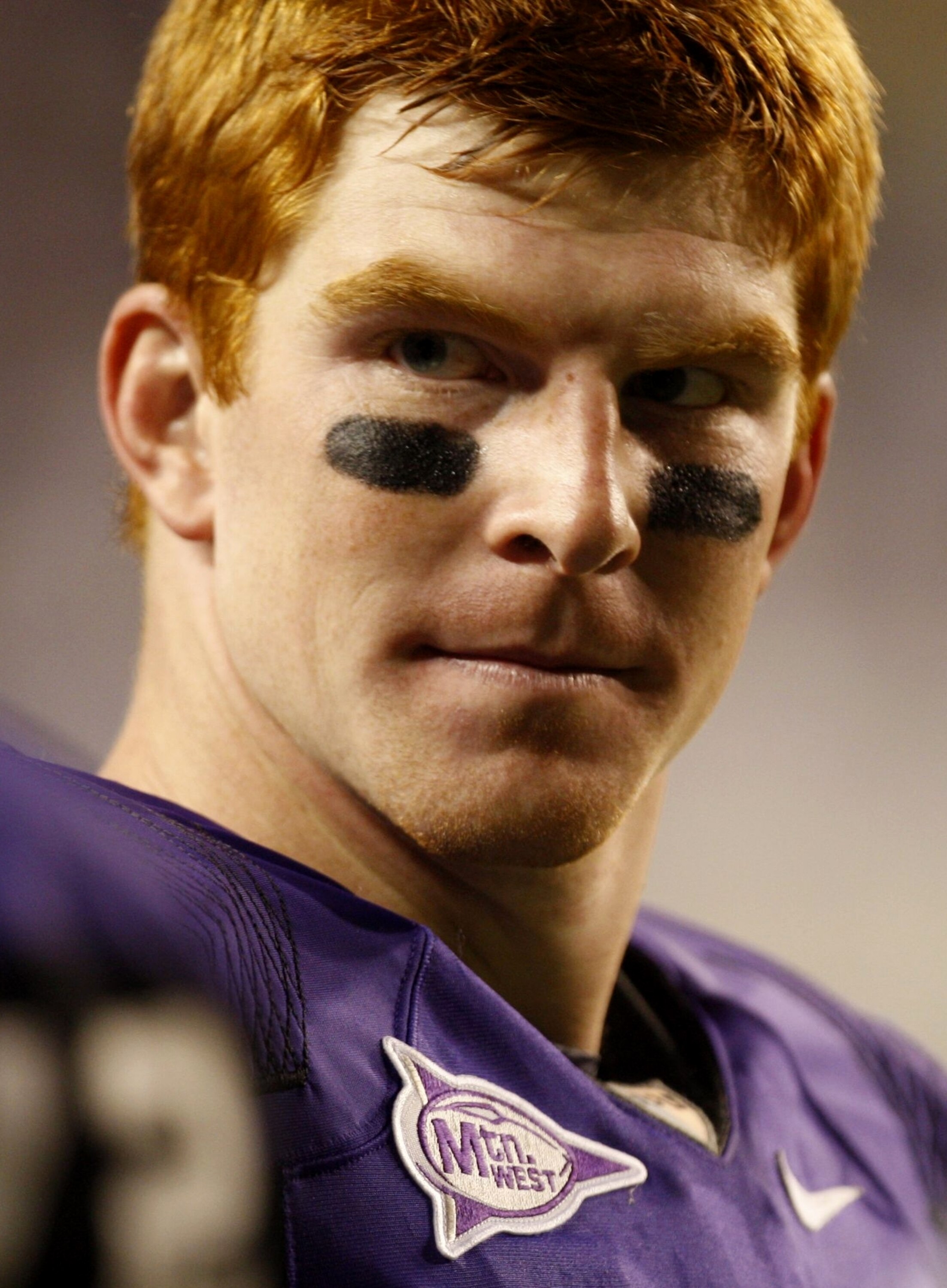 FORT WORTH, TX - NOVEMBER 14:   Quarterback Andy Dalton #14 of the TCU Horned Frogs on the sidelines during the game against The Utah Utes at Amon G. Carter Stadium on November 14, 2009 in Fort Worth, Texas. TCU won the game 55-28. (Photo by Ronald Martin