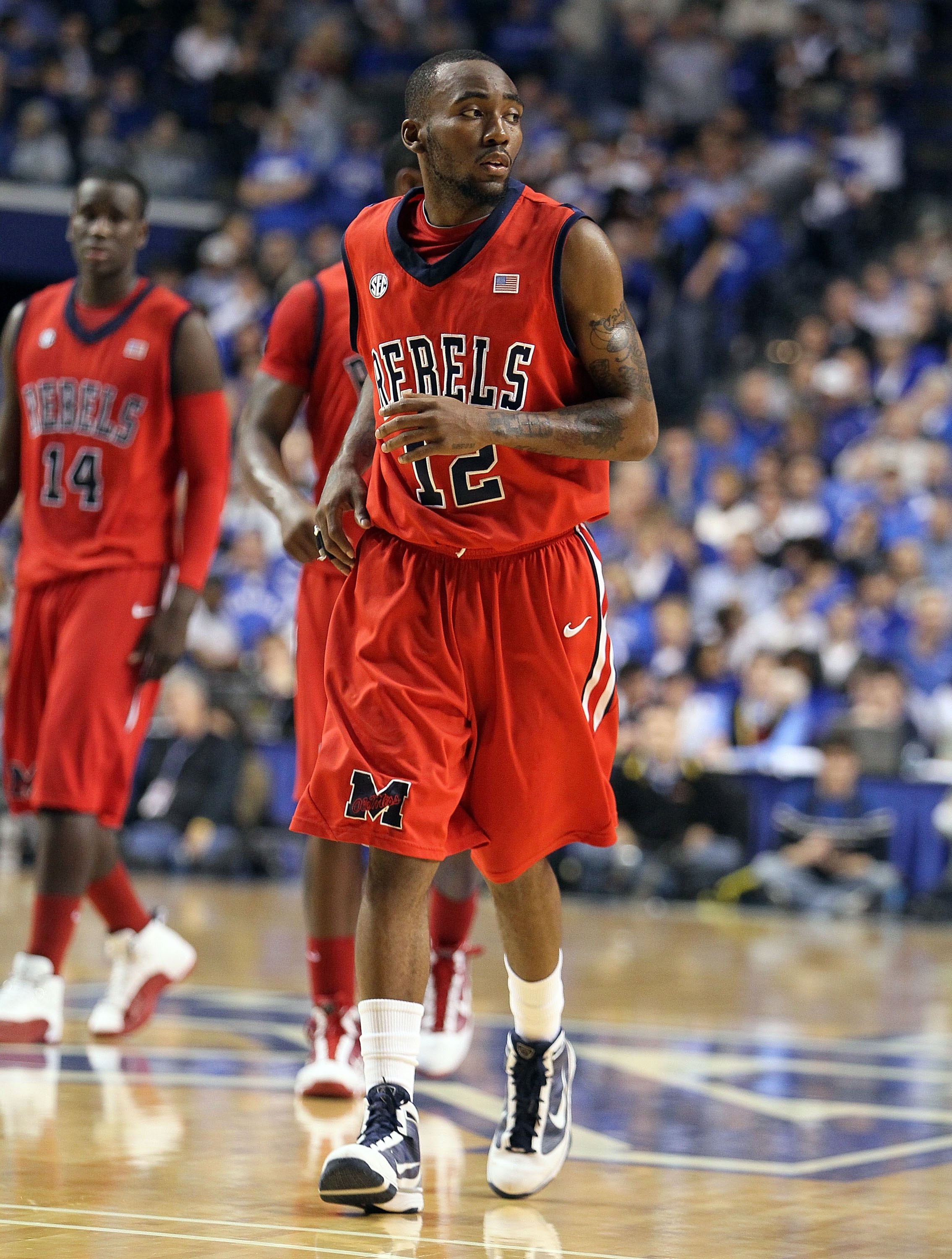 LEXINGTON, KY - FEBRUARY 02:  Chris Warren #12 of the Ole Miss Rebels looks on during the SEC game against the Kentucky Wildcats on February 2, 2010 at Rupp Arena in Lexington, Kentucky.  (Photo by Andy Lyons/Getty Images)