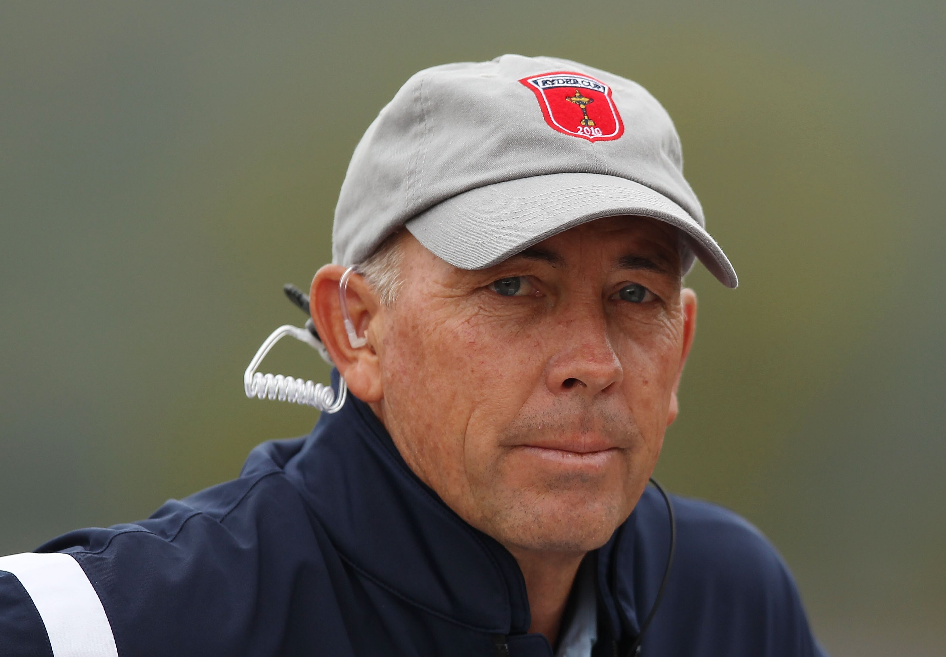 NEWPORT, WALES - OCTOBER 01:  USA Vice Captain Tom Lehman looks on during the Morning Fourball Matches during the 2010 Ryder Cup at the Celtic Manor Resort on October 1, 2010 in Newport, Wales. (Photo by Ross Kinnaird/Getty Images)
