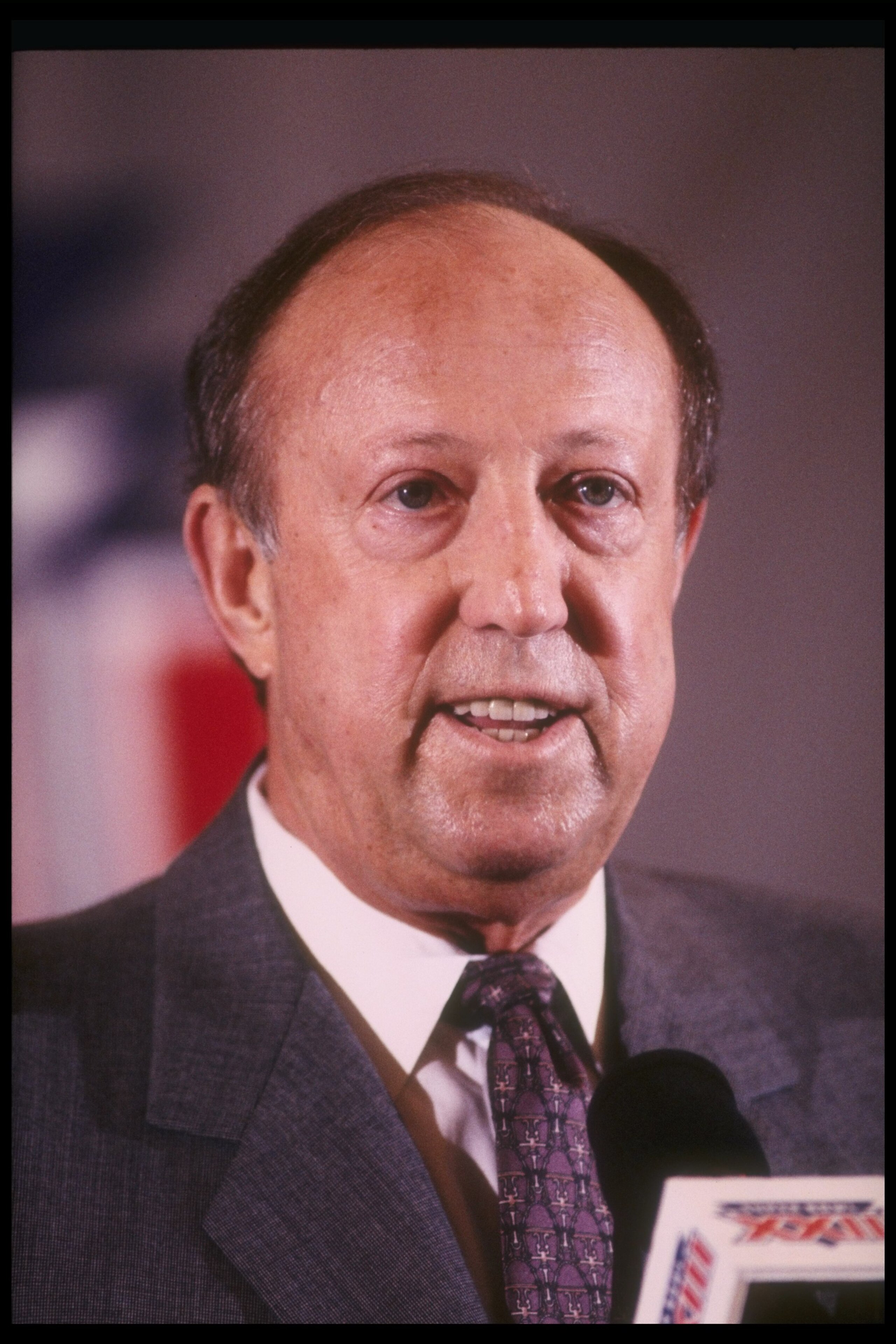 22 Jan 1989:  NFL commissioner Pete Rozelle talks at a press conference before Super Bowl XXIII at Joe Robbie Stadium in Miami, Florida. Mandatory Credit: Rick Stewart  /Allsport