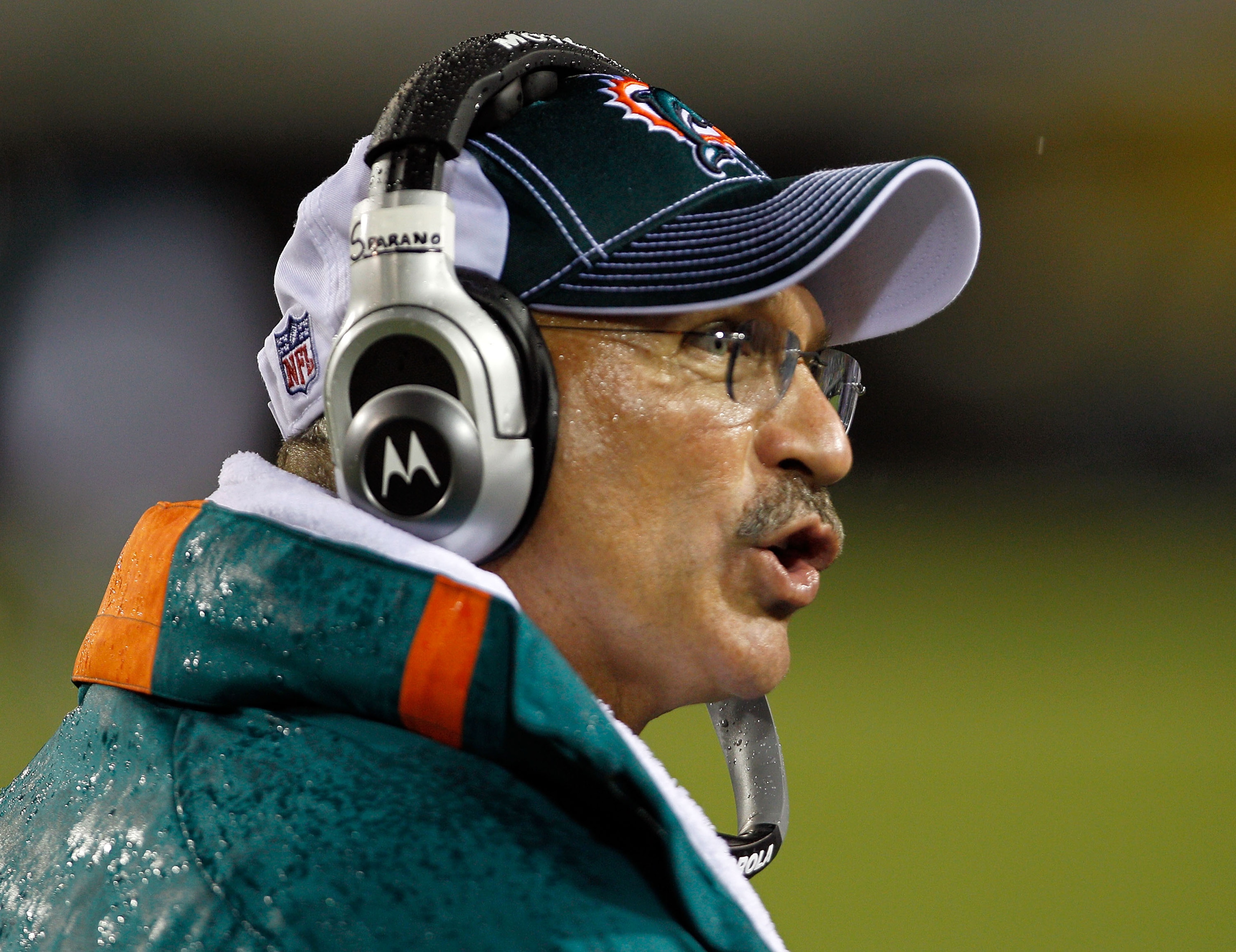 JACKSONVILLE, FL - AUGUST 21:  Head coach Tony Sparano of the Miami Dolphins watches the action during a preseason game against the Jacksonville Jaguars at EverBank Field on August 21, 2010 in Jacksonville, Florida.  (Photo by Sam Greenwood/Getty Images)