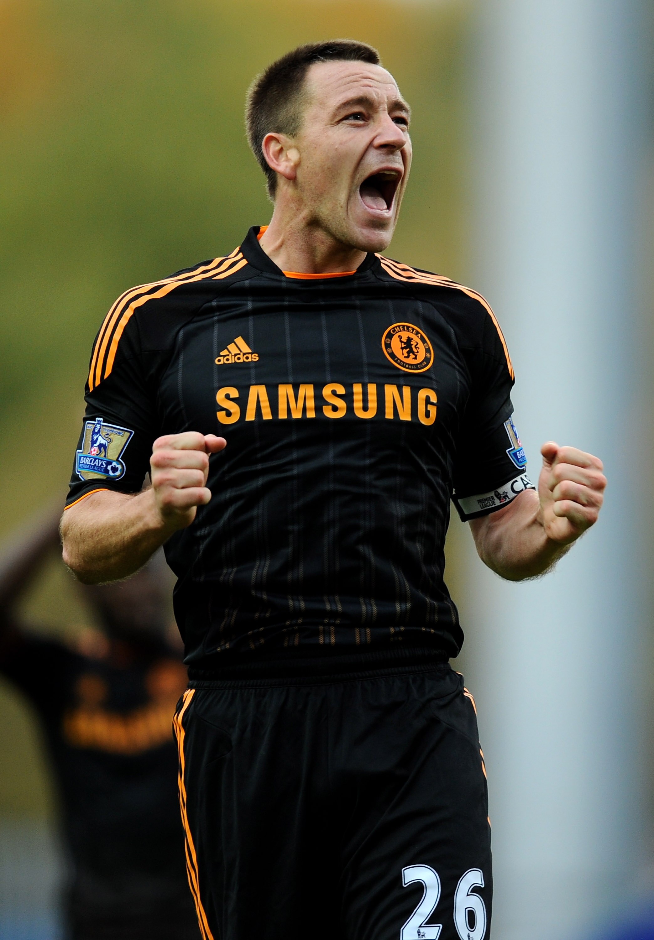 BLACKBURN, ENGLAND - OCTOBER 30:  John Terry of Chelsea celebrates at the end of the Barclays Premier League match between Blackburn Rovers and Chelsea at Ewood Park on October 30, 2010 in Blackburn, England.  (Photo by Mike Hewitt/Getty Images)