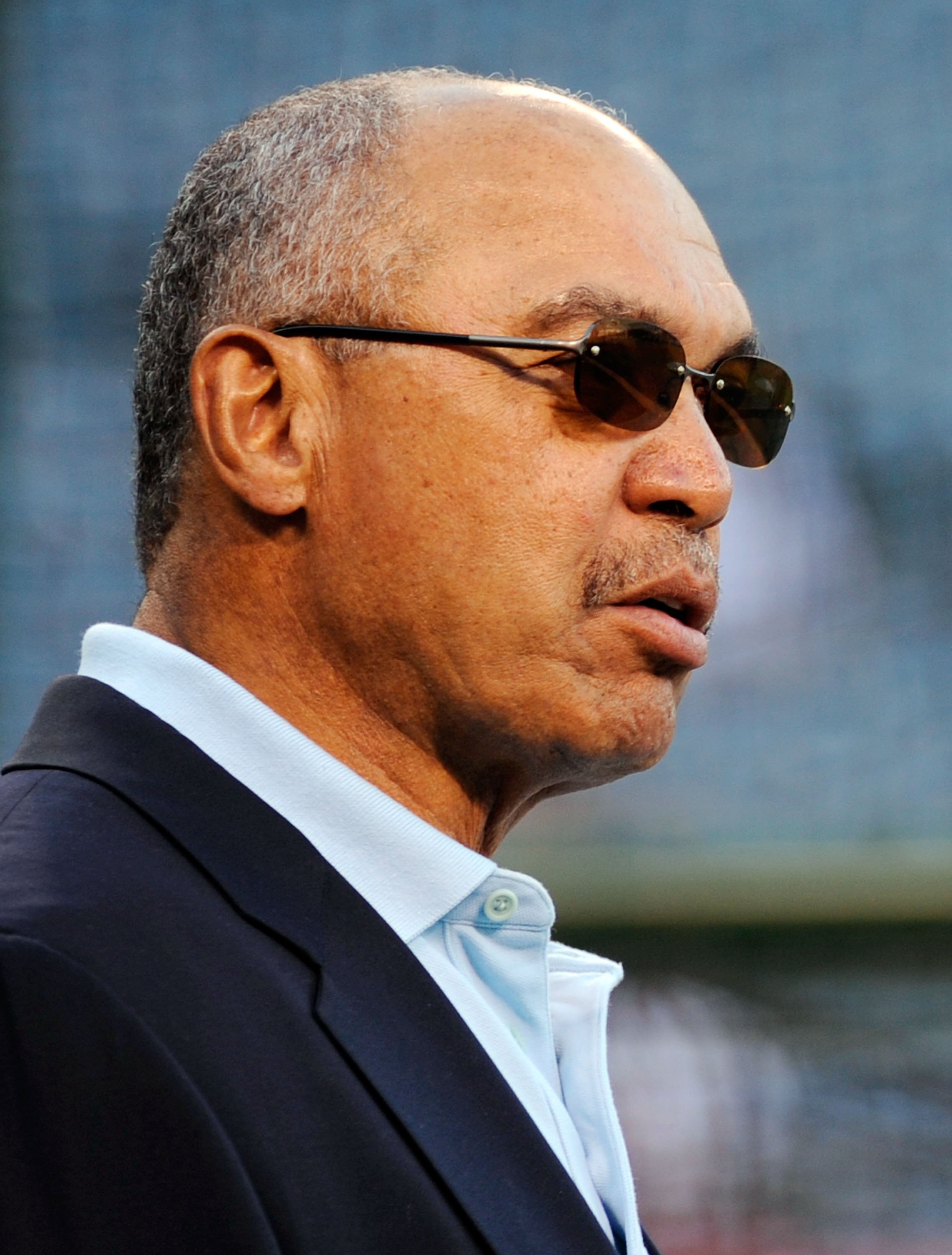 ANAHEIM, CA - SEPTEMBER 21:  Reggie Jackson New York Yankees baseball Hall of Fame athlete, nicknamed 'Mr. October' for his clutch hitting in the postseason, before the start of the baseball game against the Los Angeles Angels of Anaheim on September 21, 