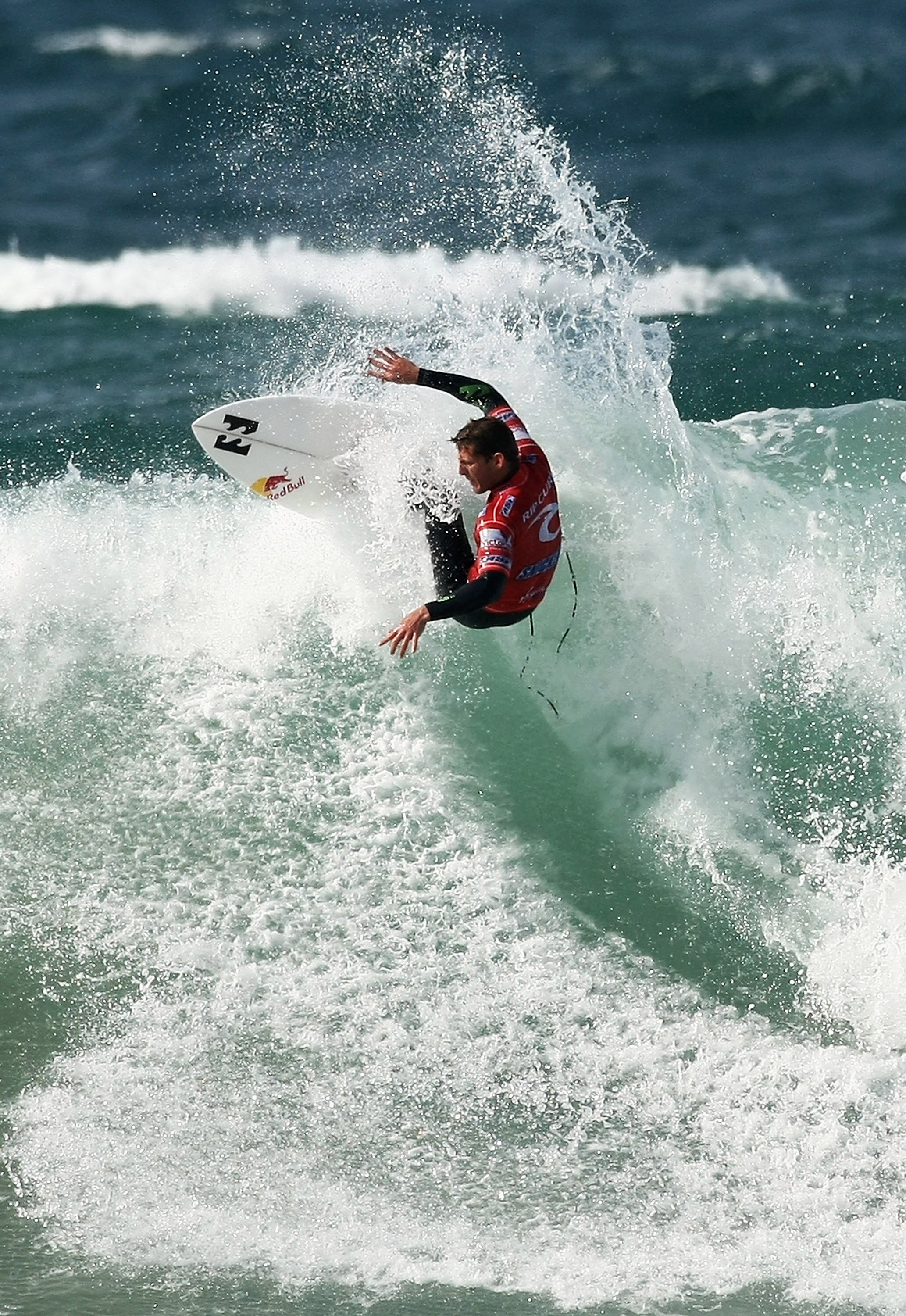 TORQUAY, AUSTRALIA - MARCH 21:  Andy Irons of the United States of America competes during Round One of the Rip Curl Pro as part of the ASP World Tour held at Bells Beach March 21, 2008 in Torquay, Australia.  (Photo by Quinn Rooney/Getty Images)