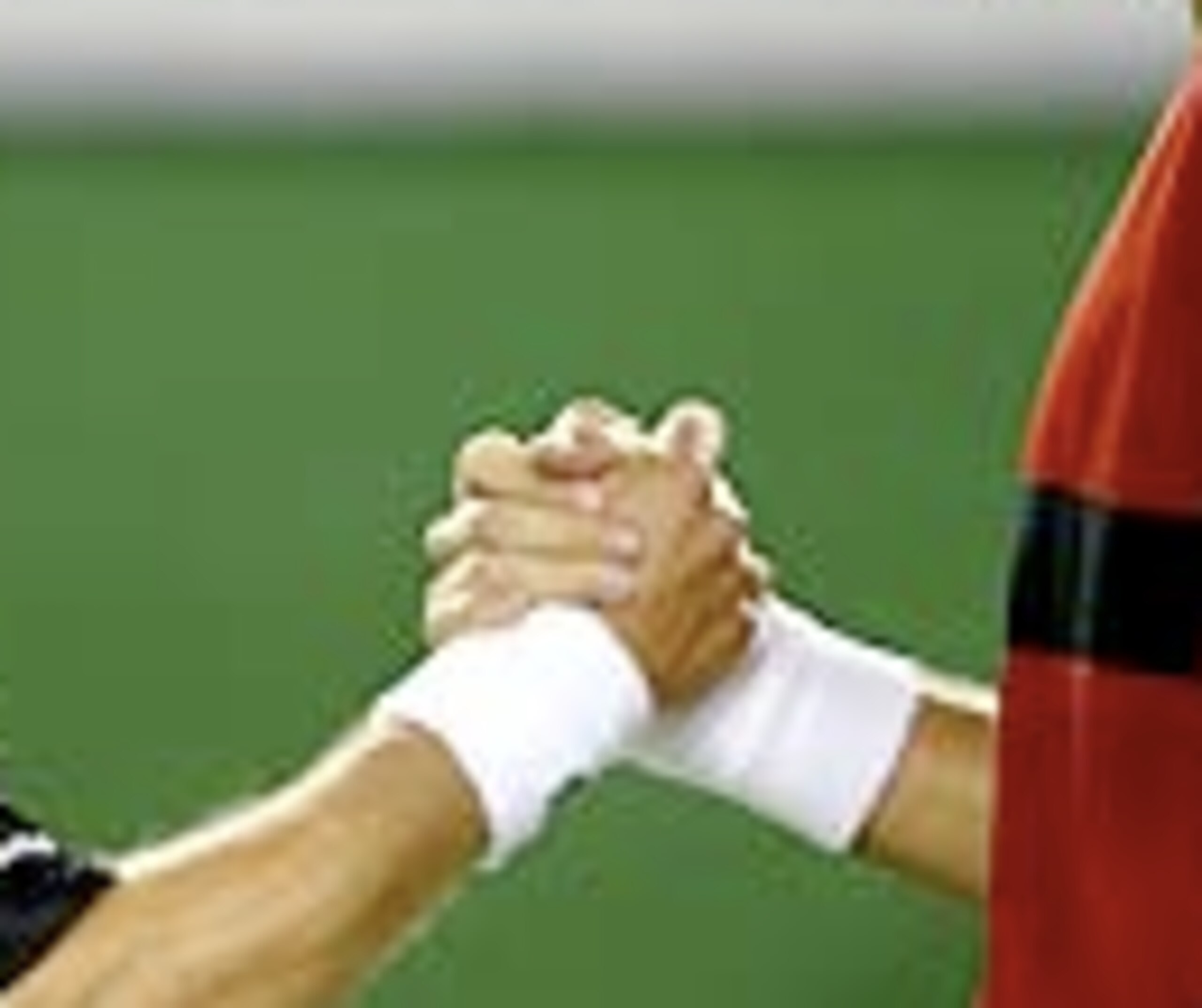 The End of Match Handshake: After wasting a lead, so and so lost to Roger Federer. The End of Match Handshake: After wasting a lead, so and so lost to Roger Federer.