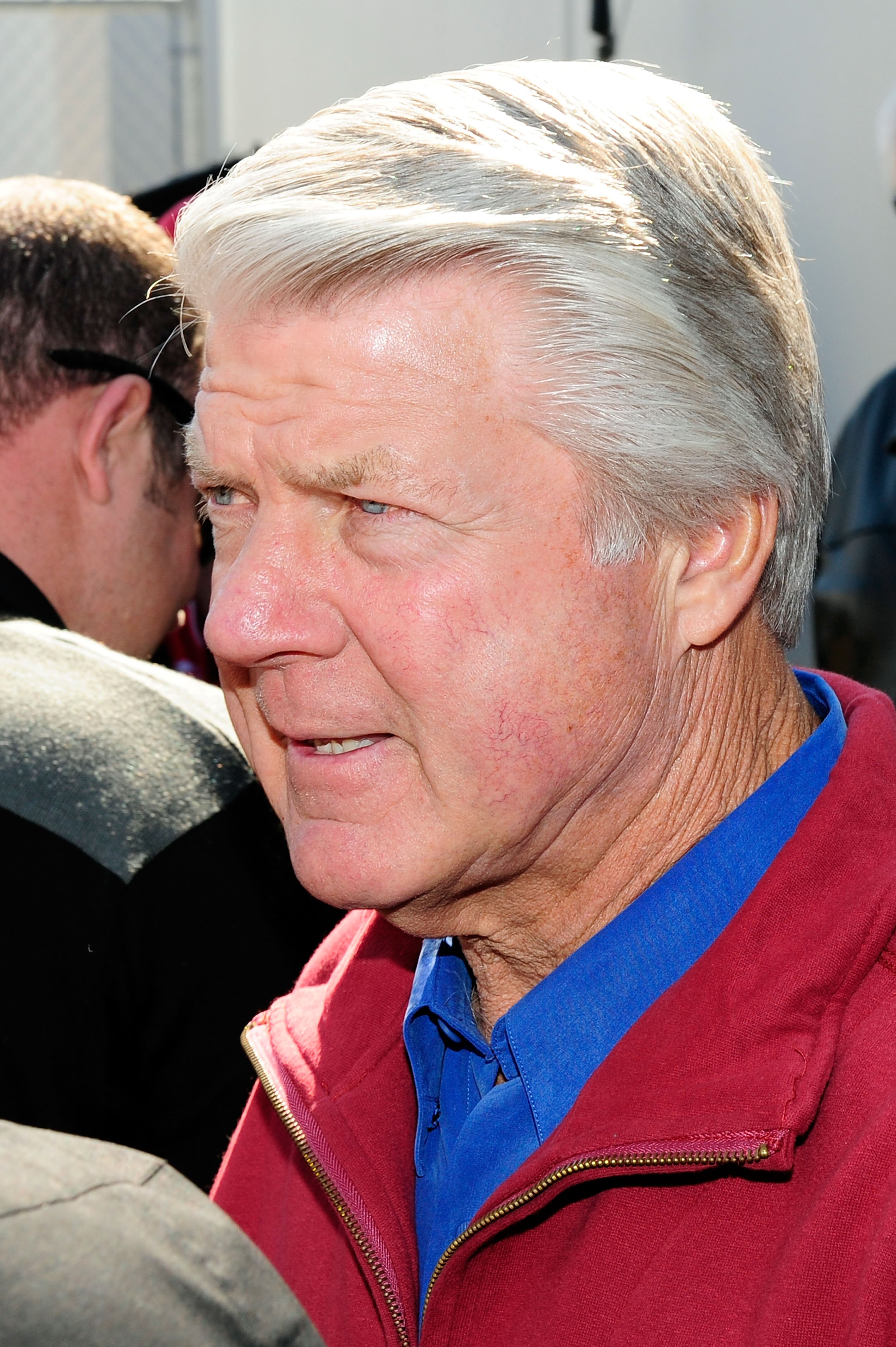 DAYTONA BEACH, FL - FEBRUARY 14:  TV analyst and former NFL Coach Jimmy Johnson attends the NASCAR Sprint Cup Series Daytona 500 at Daytona International Speedway on February 14, 2010 in Daytona Beach, Florida.  (Photo by Sam Greenwood/Getty Images)