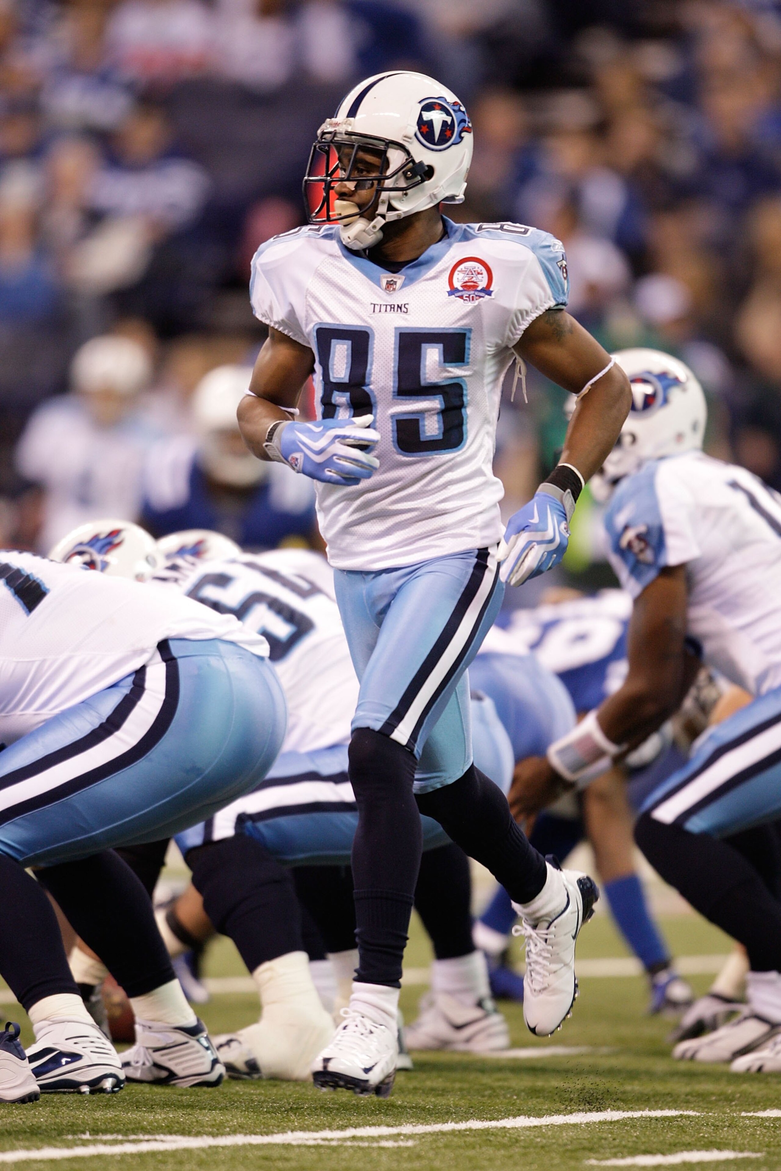 INDIANAPOLIS - DECEMBER 06: Nate Washington #85 of the Tennessee Titans goes in motion during the NFL game against the Indianapolis Colts at Lucas Oil Stadium on December 6, 2009 in Indianapolis, Indiana. (Photo by Andy Lyons/Getty Images) INDIANAPOLIS - DECEMBER 06: Nate Washington #85 of the Tennessee Titans goes in motion during the NFL game against the Indianapolis Colts at Lucas Oil Stadium on December 6, 2009 in Indianapolis, Indiana. (Photo by Andy Lyons/Getty Images)