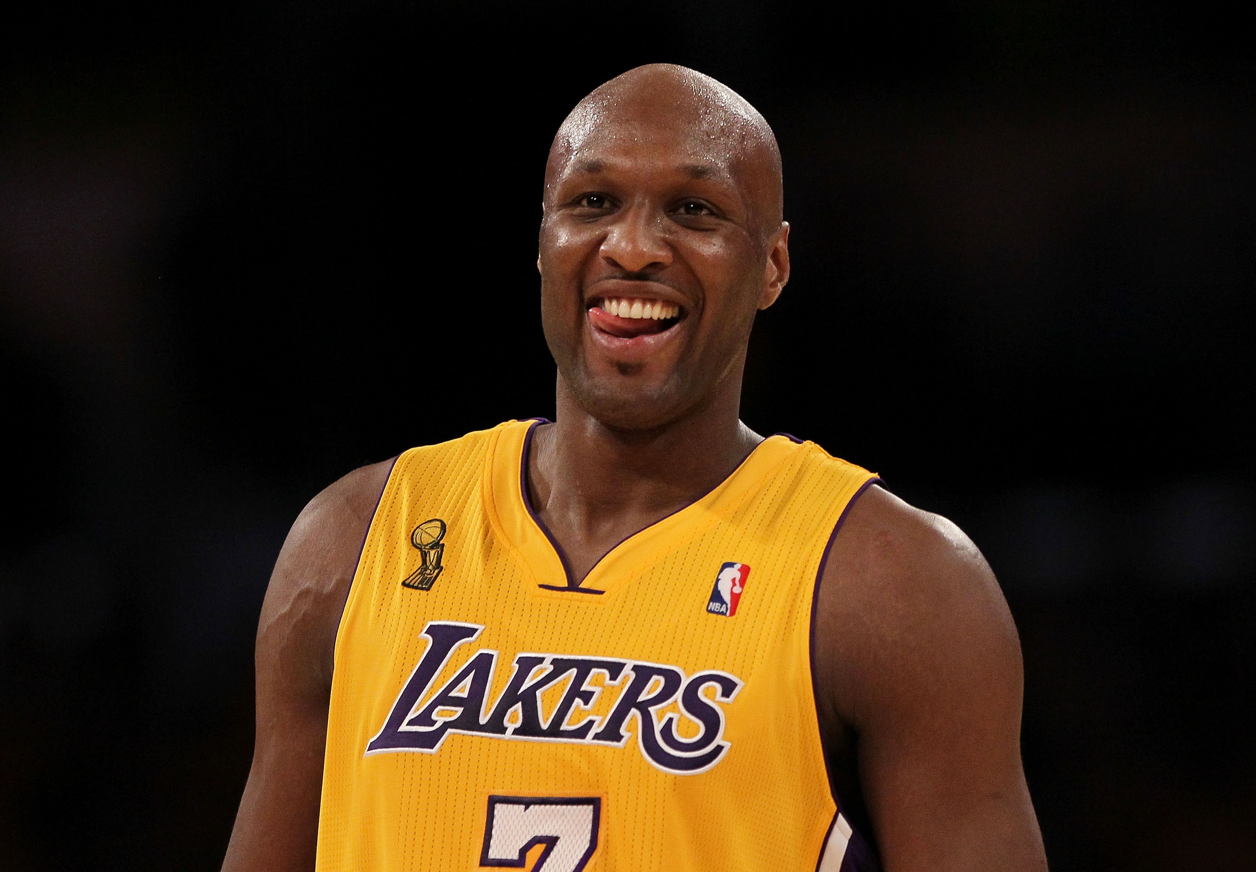 LOS ANGELES, CA - OCTOBER 26:  Lamar Odom #7 of the Los Angeles Lakers looks on against the Houston Rockets during their opening night game at Staples Center on October 26, 2010 in Los Angeles, California. NOTE TO USER: User expressly acknowledges and agr