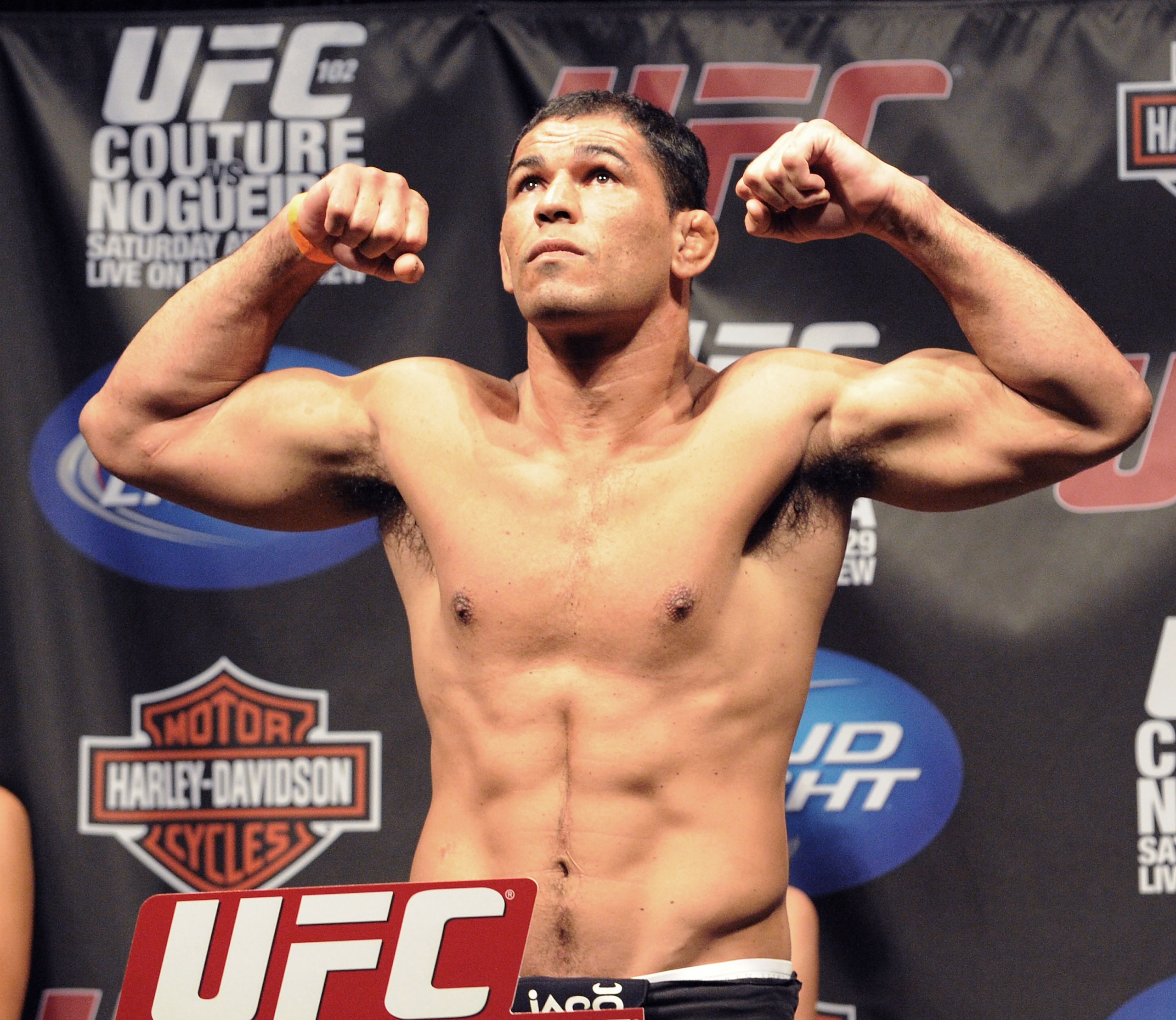 PORTLAND, OR - AUGUST 28: UFC heavyweight fighter Antonio Rodrigo Nogueira weighs in at the UFC 102: Couture vs. Nogueira Weigh-In at the Rose Garden Arena on August 28, 2009 in Portland, Oregon. (Photo by Jon Kopaloff/Getty Images) PORTLAND, OR - AUGUST 28: UFC heavyweight fighter Antonio Rodrigo Nogueira weighs in at the UFC 102: Couture vs. Nogueira Weigh-In at the Rose Garden Arena on August 28, 2009 in Portland, Oregon. (Photo by Jon Kopaloff/Getty Images)