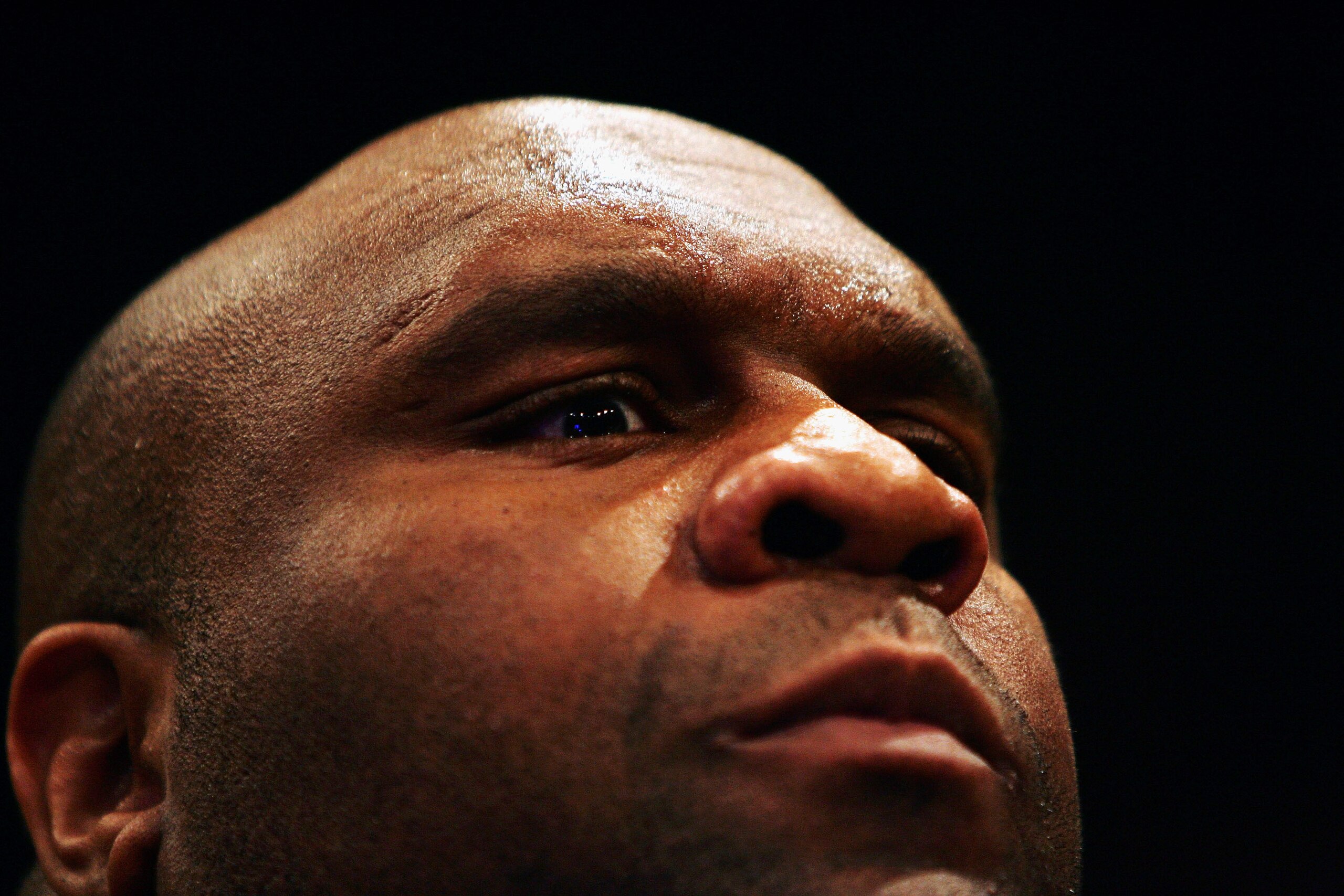 LONDON - FEBRUARY 10: Robert Malcolm Sapp also known as Bob The Beast Sapp eyes off a potential challenger during the Cage Rage Championship 20 Born to fight event at Wembley Arena on February 10, 2007 in London, England. Cage Fighting also known as MMA, LONDON - FEBRUARY 10: Robert Malcolm Sapp also known as Bob The Beast Sapp eyes off a potential challenger during the Cage Rage Championship 20 Born to fight event at Wembley Arena on February 10, 2007 in London, England. Cage Fighting also known as MMA,