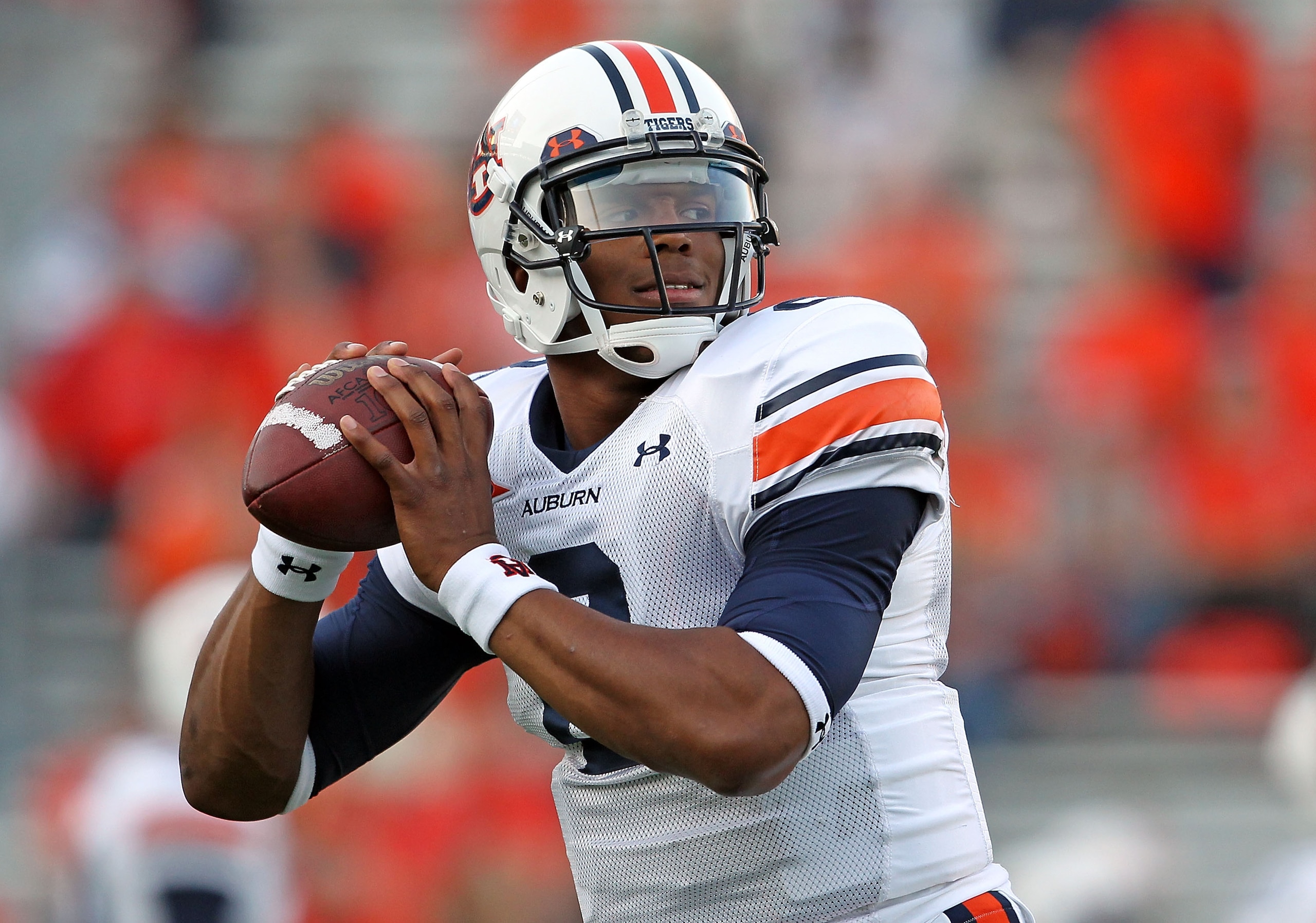 LEXINGTON, KY - OCTOBER 09: Cam Newton #2 of the Auburn Tigers throws a pass as he warms up before the SEC game against the Kentucky Wildcats at Commonwealth Stadium on October 9, 2010 in Lexington, Kentucky. (Photo by Andy Lyons/Getty Images) LEXINGTON, KY - OCTOBER 09: Cam Newton #2 of the Auburn Tigers throws a pass as he warms up before the SEC game against the Kentucky Wildcats at Commonwealth Stadium on October 9, 2010 in Lexington, Kentucky. (Photo by Andy Lyons/Getty Images)