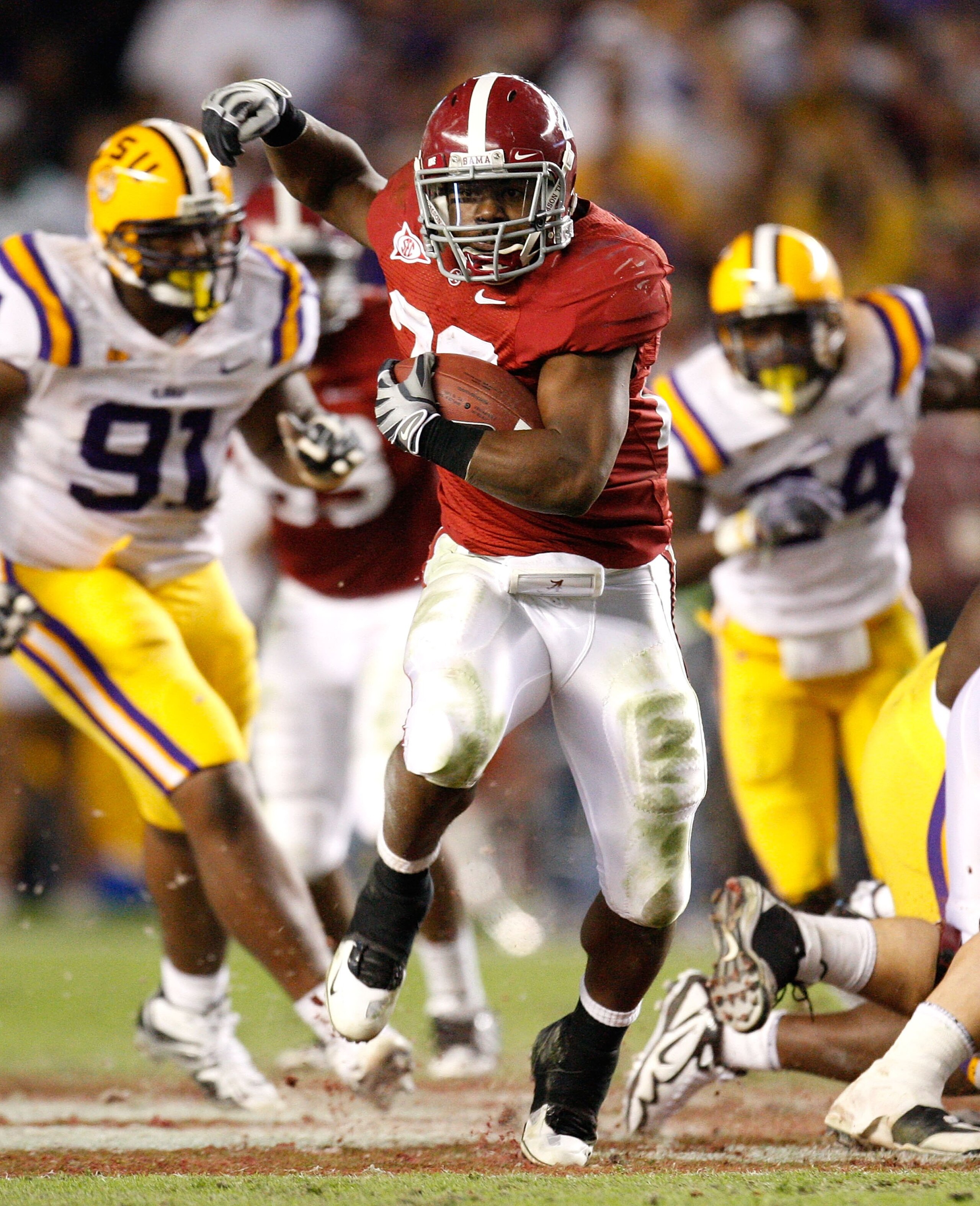 TUSCALOOSA, AL - NOVEMBER 07:  Mark Ingram #22 of the Alabama Crimson Tide against the Louisiana State University Tigers at Bryant-Denny Stadium on November 7, 2009 in Tuscaloosa, Alabama.  (Photo by Kevin C. Cox/Getty Images)