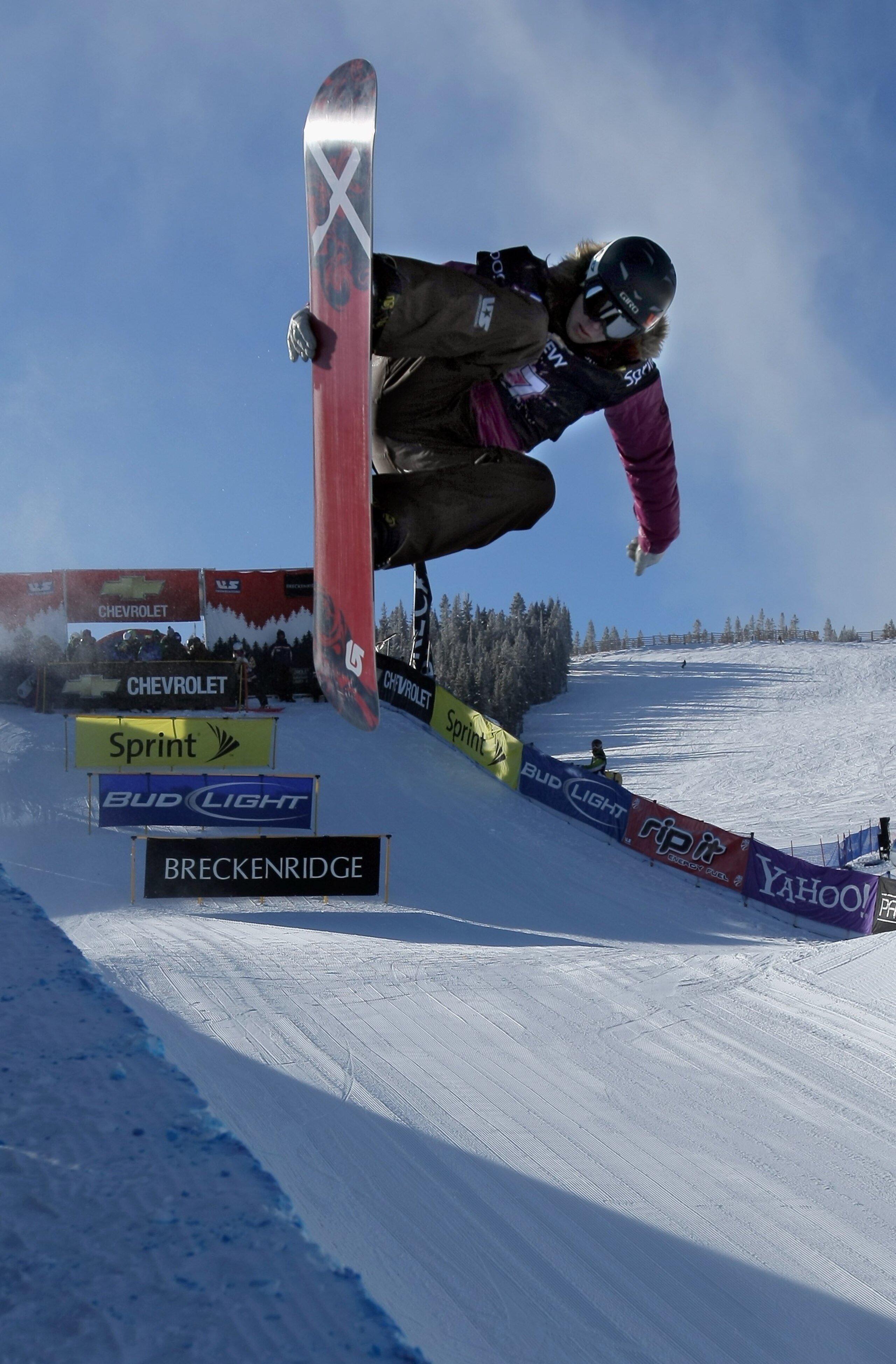 BRECKENRIDGE, CO - DECEMBER 15: Tricia Byrnes of the USA competes during qualifying for the Chevrolet U.S. Snowboard Grand Prix in the Freeway Half Pipe on December 15, 2007 in Breckenridge, Colorado. (Photo by Doug Pensinger/Getty Images) BRECKENRIDGE, CO - DECEMBER 15: Tricia Byrnes of the USA competes during qualifying for the Chevrolet U.S. Snowboard Grand Prix in the Freeway Half Pipe on December 15, 2007 in Breckenridge, Colorado. (Photo by Doug Pensinger/Getty Images)