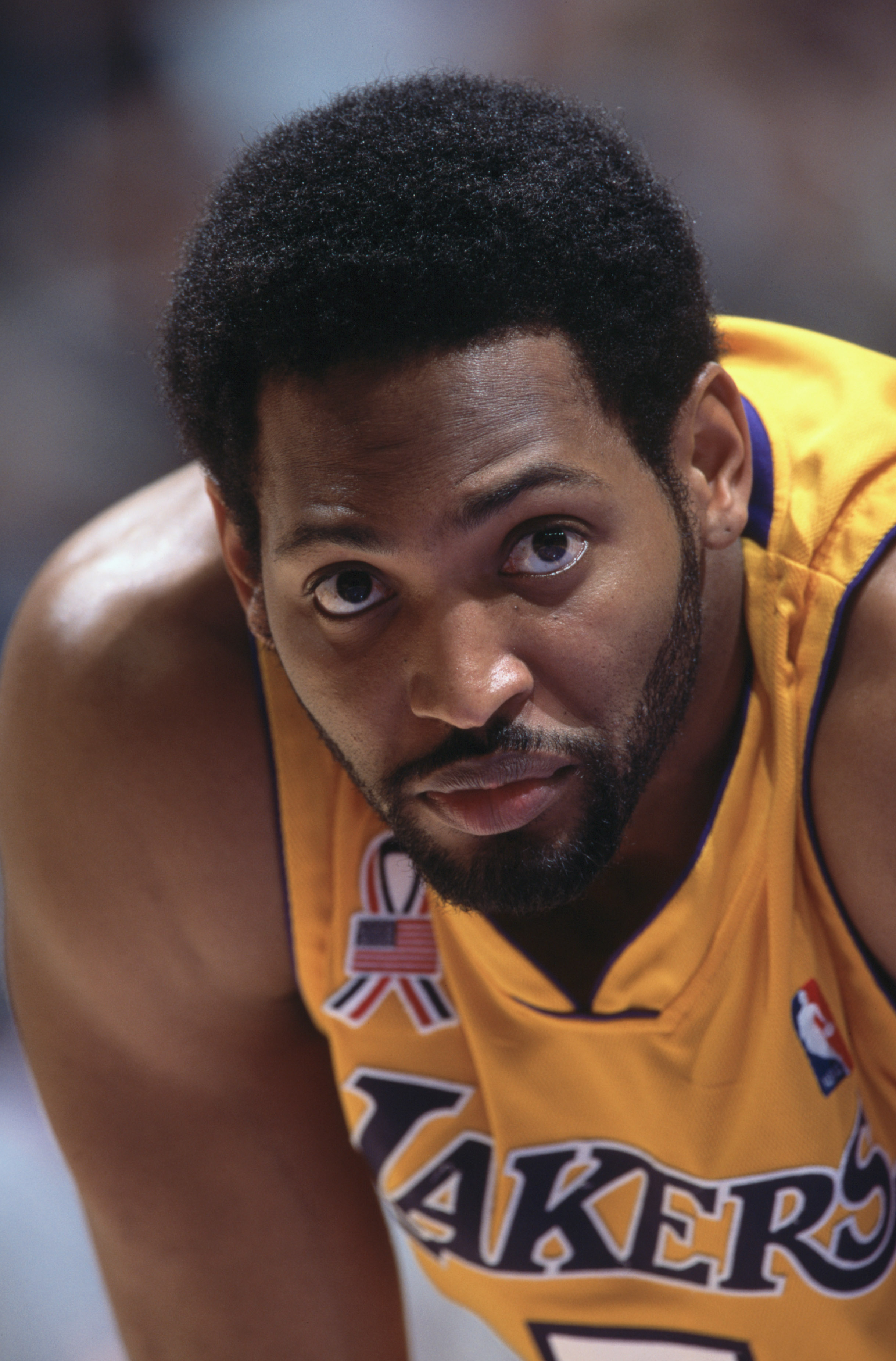 11 Dec 2001:  Portrait of forward Robert Horry #5 of the Los Angeles Lakers during the NBA game against the Seattle SuperSonics at the Staples Center in Los Angeles, California.  The SuperSonics defeated the Lakers 104-93.Mandatory Credit: Jeff Gross /Get