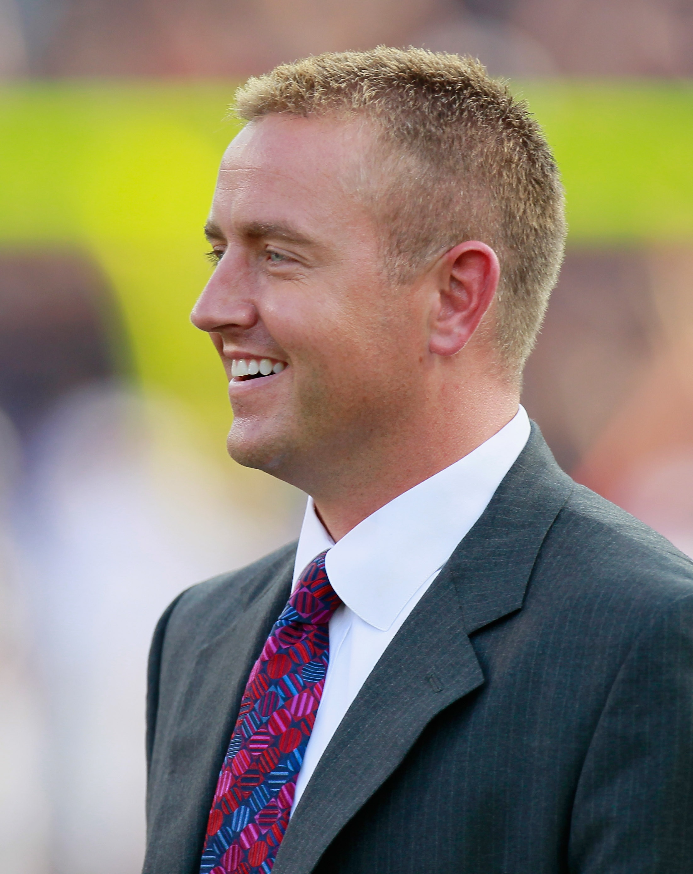 AUBURN, AL - SEPTEMBER 18: ESPN commentator Kirk Herbstreit before the game between the Clemson Tigers and the Auburn Tigers at Jordan-Hare Stadium on September 18, 2010 in Auburn, Alabama. (Photo by Kevin C. Cox/Getty Images) AUBURN, AL - SEPTEMBER 18: ESPN commentator Kirk Herbstreit before the game between the Clemson Tigers and the Auburn Tigers at Jordan-Hare Stadium on September 18, 2010 in Auburn, Alabama. (Photo by Kevin C. Cox/Getty Images)