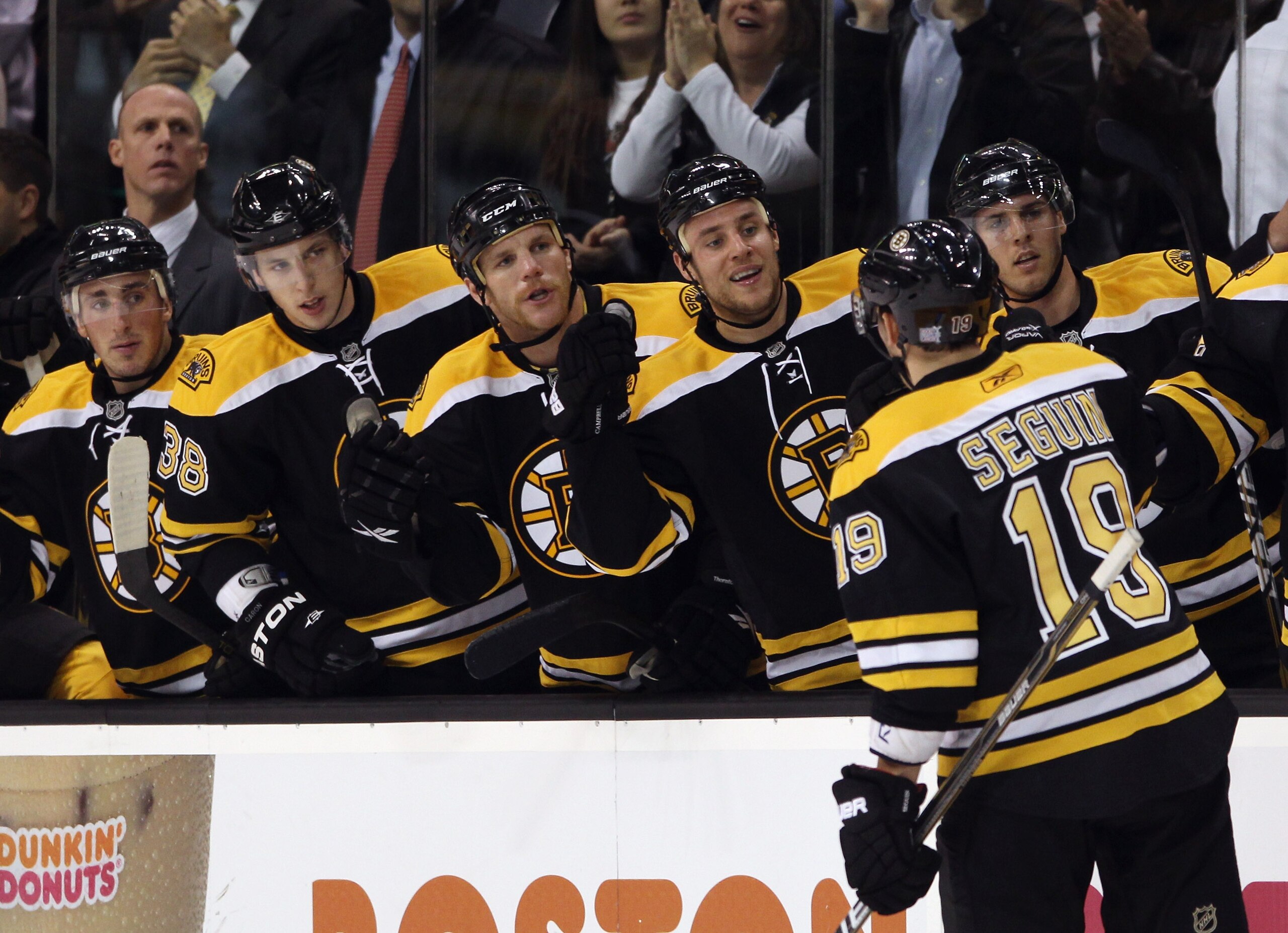 BOSTON - OCTOBER 21:  Tyler Seguin #19 of the Boston Bruins skates against the Washington Capitals at the TD Garden on October 21, 2010 in Boston, Massachusetts. The Bruins defeated the Capitals 4-1.  (Photo by Bruce Bennett/Getty Images)