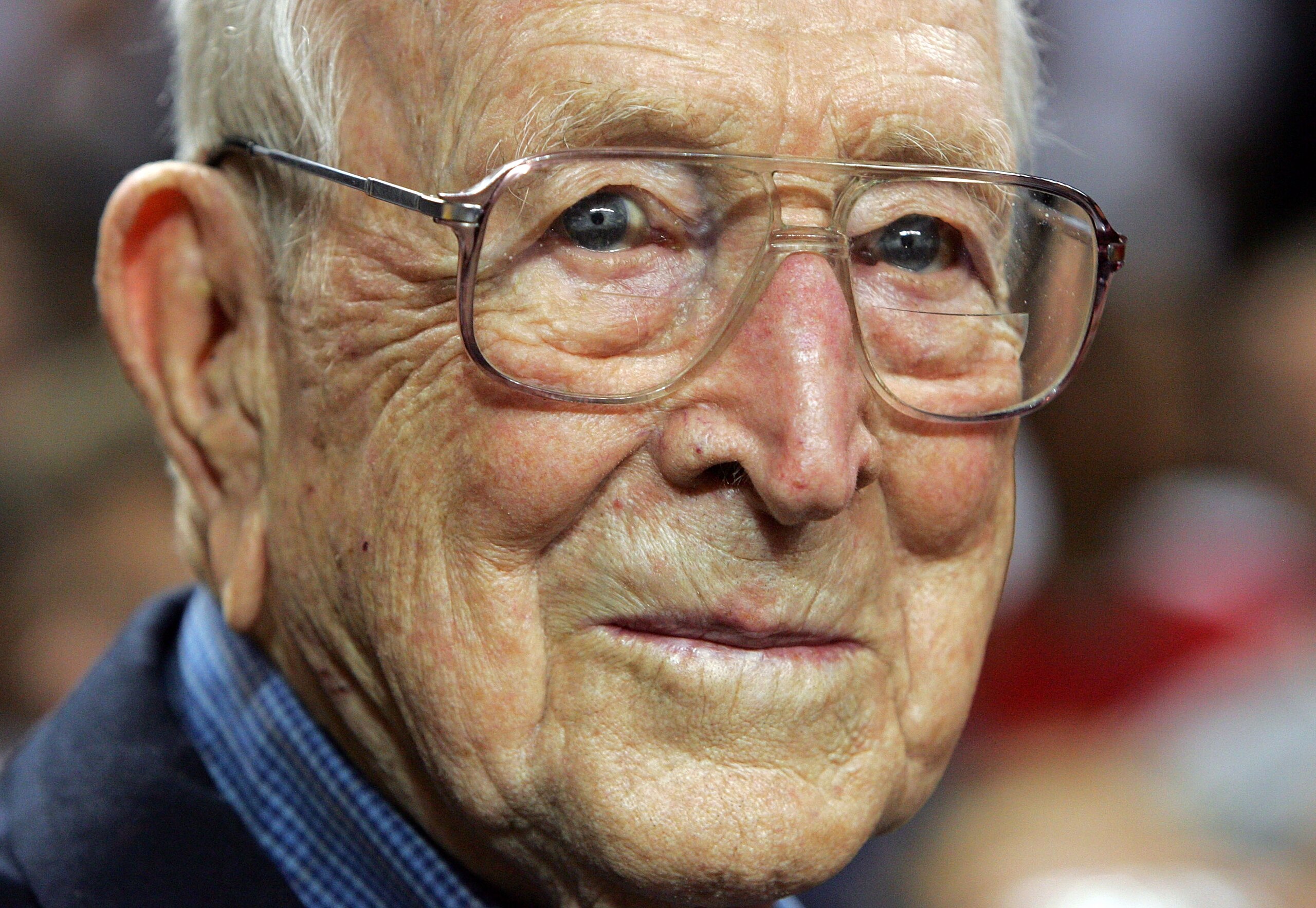 LOUISVILLE, KY - MARCH 28: John Wooden the former coach at UCLA is pictured after the boys game at the McDonald's All American High School Basketball Games on March 28, 2007 at Freedom Hall in Louisville, Kentucky. (Photo by Andy Lyons/Getty Images) LOUISVILLE, KY - MARCH 28: John Wooden the former coach at UCLA is pictured after the boys game at the McDonald's All American High School Basketball Games on March 28, 2007 at Freedom Hall in Louisville, Kentucky. (Photo by Andy Lyons/Getty Images)