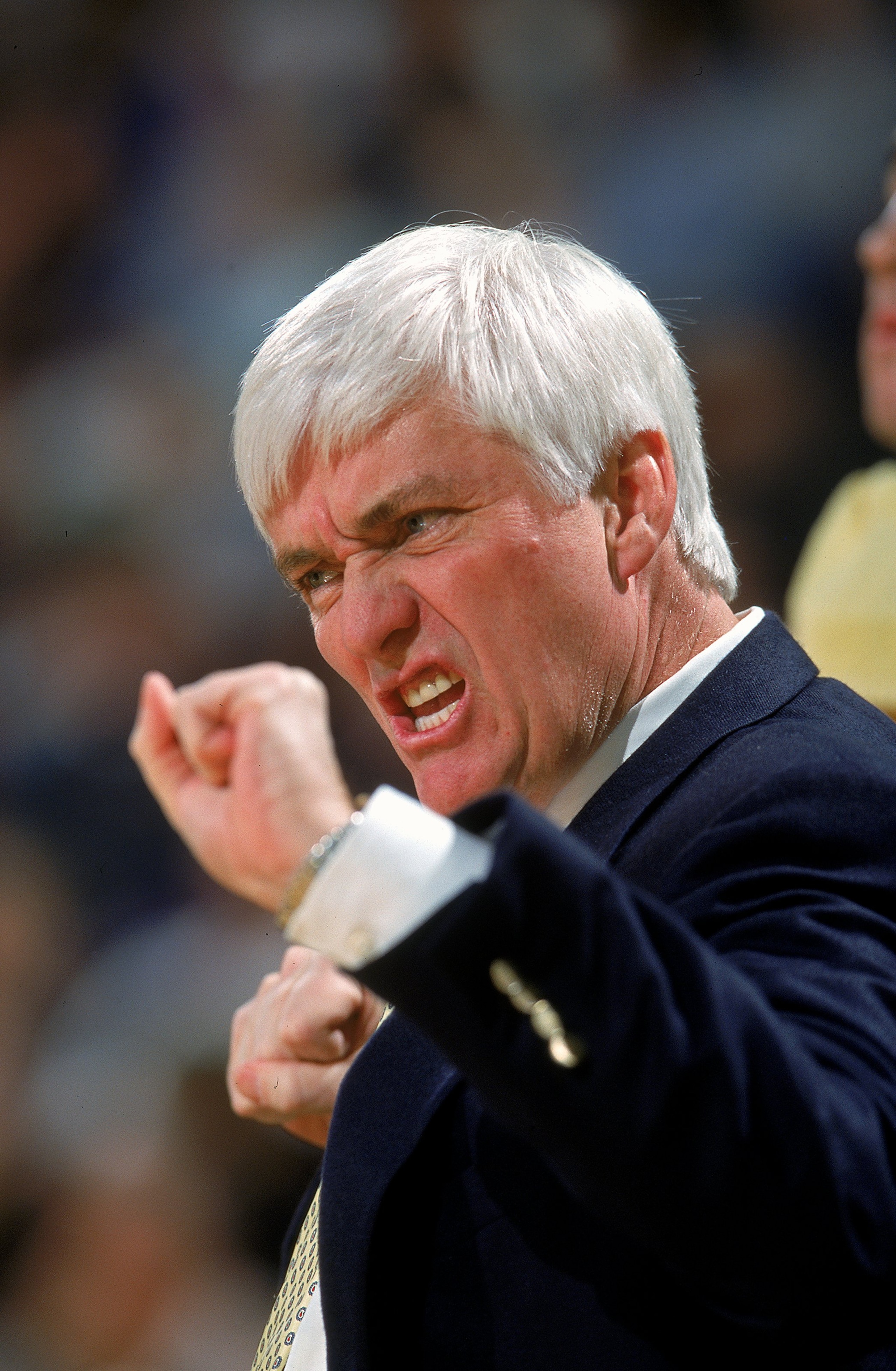 27 Nov 1999: Head coach Bobby Cremins of the Georgia Tech Yellow Jackets reacts to the play during the Great Alaska Shootout against the Kansas Jayhawks at the Sullivan Arena in Anchorage, Alaska. The Jayhawks defeated Yellow Jackets 84-70. Mandatory Cred 27 Nov 1999: Head coach Bobby Cremins of the Georgia Tech Yellow Jackets reacts to the play during the Great Alaska Shootout against the Kansas Jayhawks at the Sullivan Arena in Anchorage, Alaska. The Jayhawks defeated Yellow Jackets 84-70. Mandatory Cred
