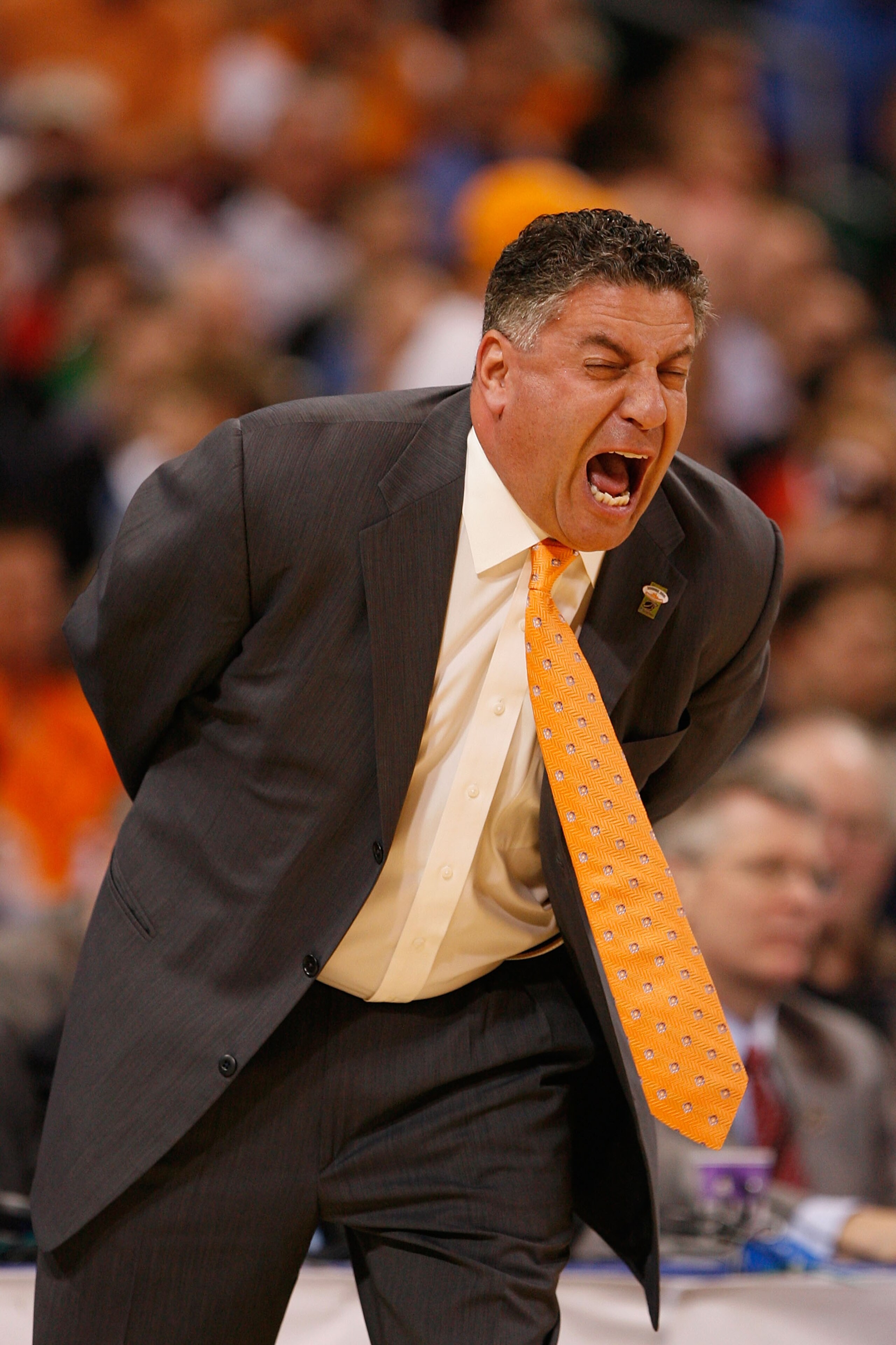 ST. LOUIS - MARCH 28: Head coach Bruce Pearl of the Tennessee Volunteers directs his team against the Michigan State Spartansduring the midwest regional final of the 2010 NCAA men's basketball tournament at the Edward Jones Dome on March 28, 2010 in St. L ST. LOUIS - MARCH 28: Head coach Bruce Pearl of the Tennessee Volunteers directs his team against the Michigan State Spartansduring the midwest regional final of the 2010 NCAA men's basketball tournament at the Edward Jones Dome on March 28, 2010 in St. L