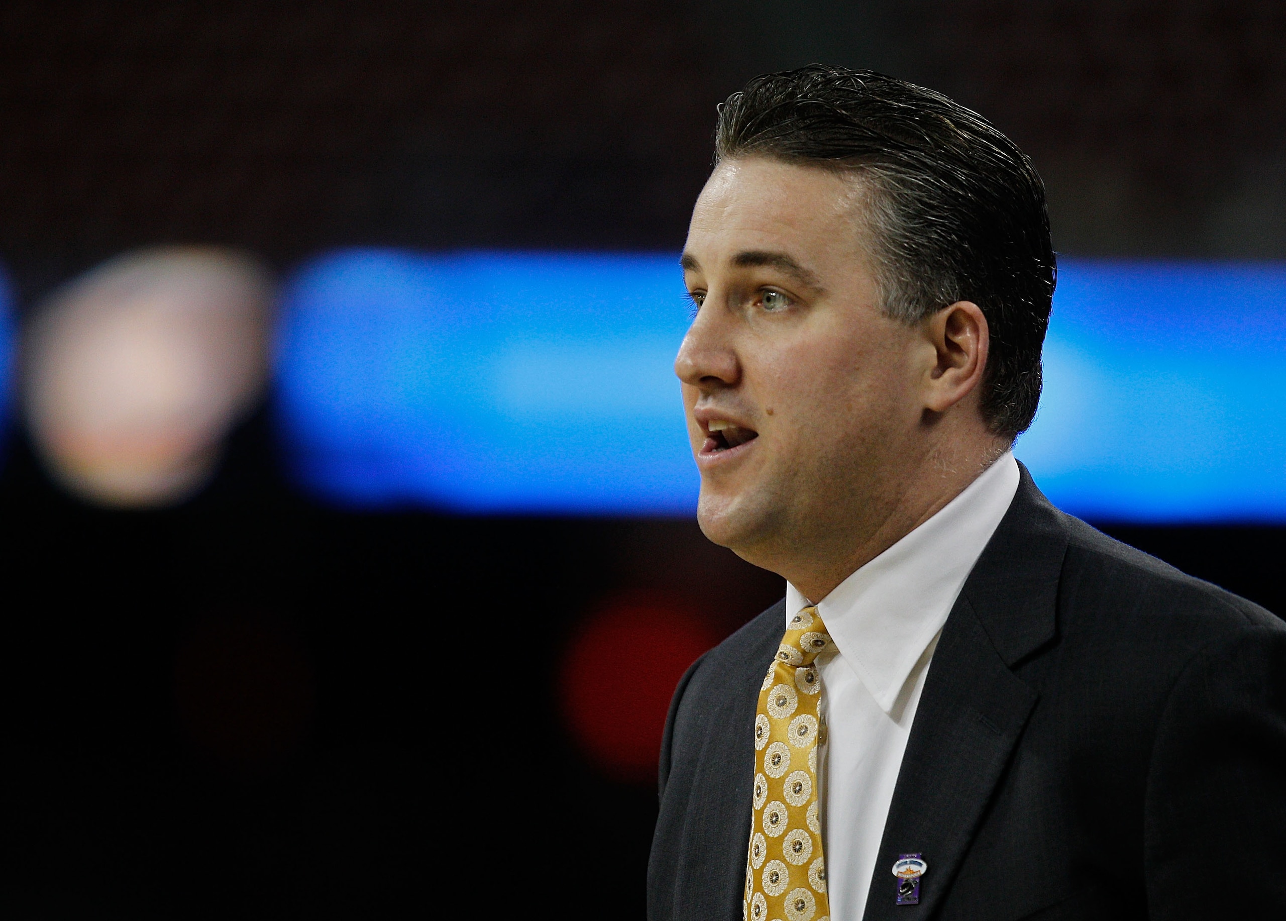 HOUSTON - MARCH 26: Head coach Matt Painter of the Purdue Boilermakers watches as his team takes on the Duke Blue Devils during the south regional semifinal of the 2010 NCAA men's basketball tournament at Reliant Stadium on March 26, 2010 in Houston, Texa HOUSTON - MARCH 26: Head coach Matt Painter of the Purdue Boilermakers watches as his team takes on the Duke Blue Devils during the south regional semifinal of the 2010 NCAA men's basketball tournament at Reliant Stadium on March 26, 2010 in Houston, Texa