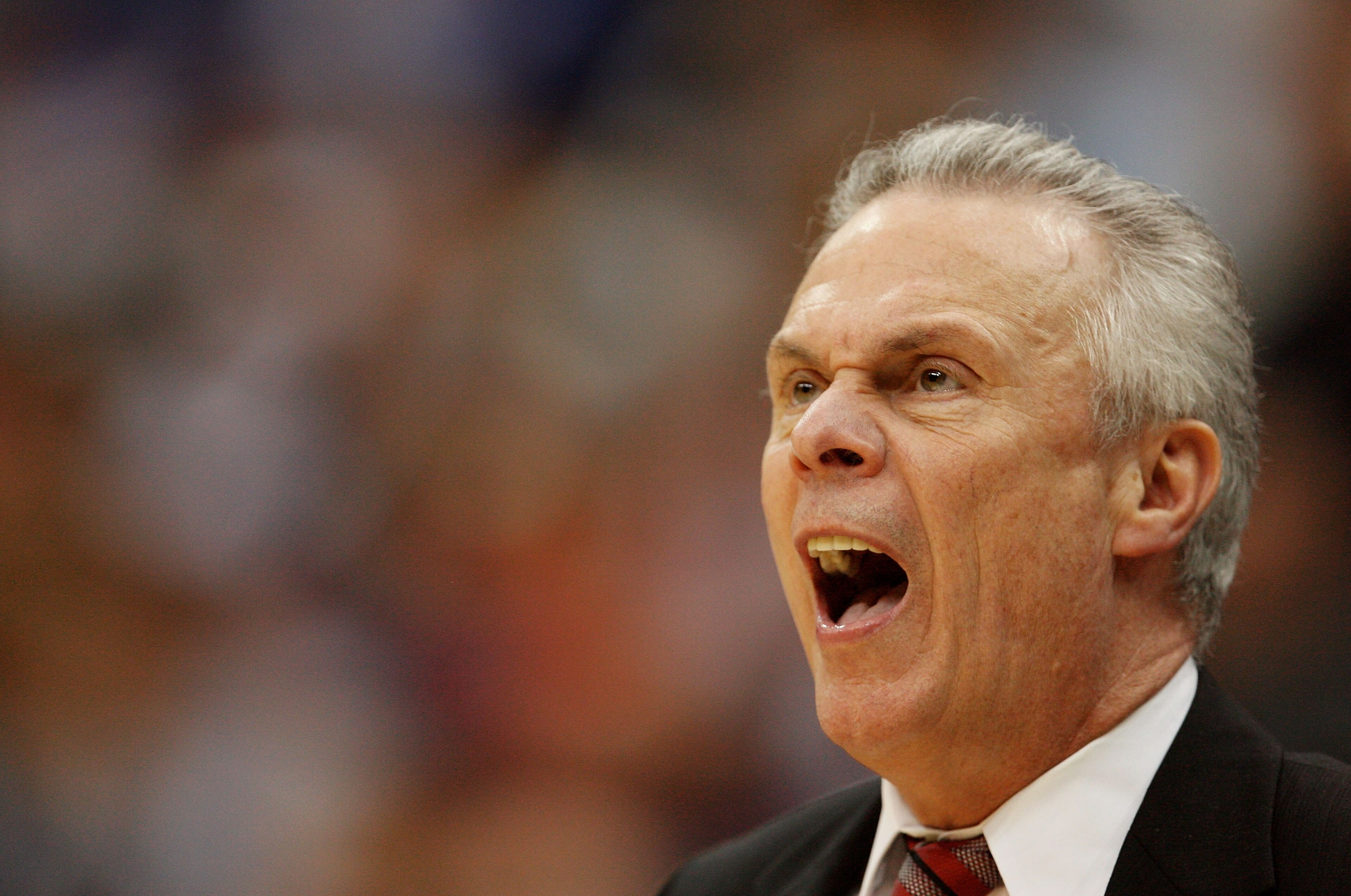 JACKSONVILLE, FL - MARCH 21: Head coach Bo Ryan of the Wisconsin Badgers reacts to his team falling behind by 20 points late in the game against the Cornell Big Red during the second round of the 2010 NCAA men's basketball tournament at Jacksonville Vete JACKSONVILLE, FL - MARCH 21: Head coach Bo Ryan of the Wisconsin Badgers reacts to his team falling behind by 20 points late in the game against the Cornell Big Red during the second round of the 2010 NCAA men's basketball tournament at Jacksonville Vete