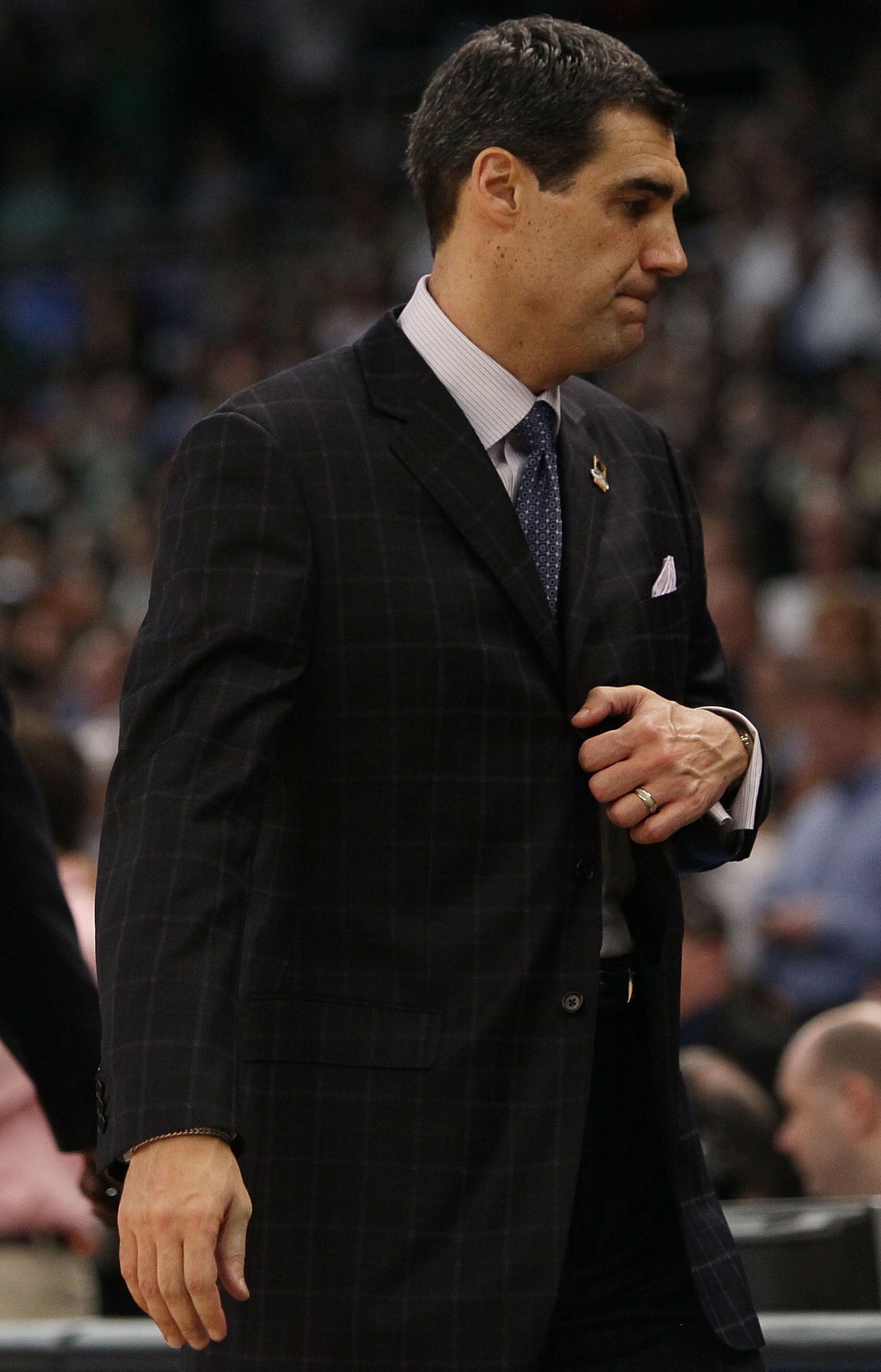 PROVIDENCE, RI - MARCH 20: Head coach Jay Wright of the Villanova Wildcats walks off the court after the loss to the Saint Mary's Gaels during the second round of the 2010 NCAA men's basketball tournament on March 20, 2010 at the Dunkin Donuts Center in PROVIDENCE, RI - MARCH 20: Head coach Jay Wright of the Villanova Wildcats walks off the court after the loss to the Saint Mary's Gaels during the second round of the 2010 NCAA men's basketball tournament on March 20, 2010 at the Dunkin Donuts Center in