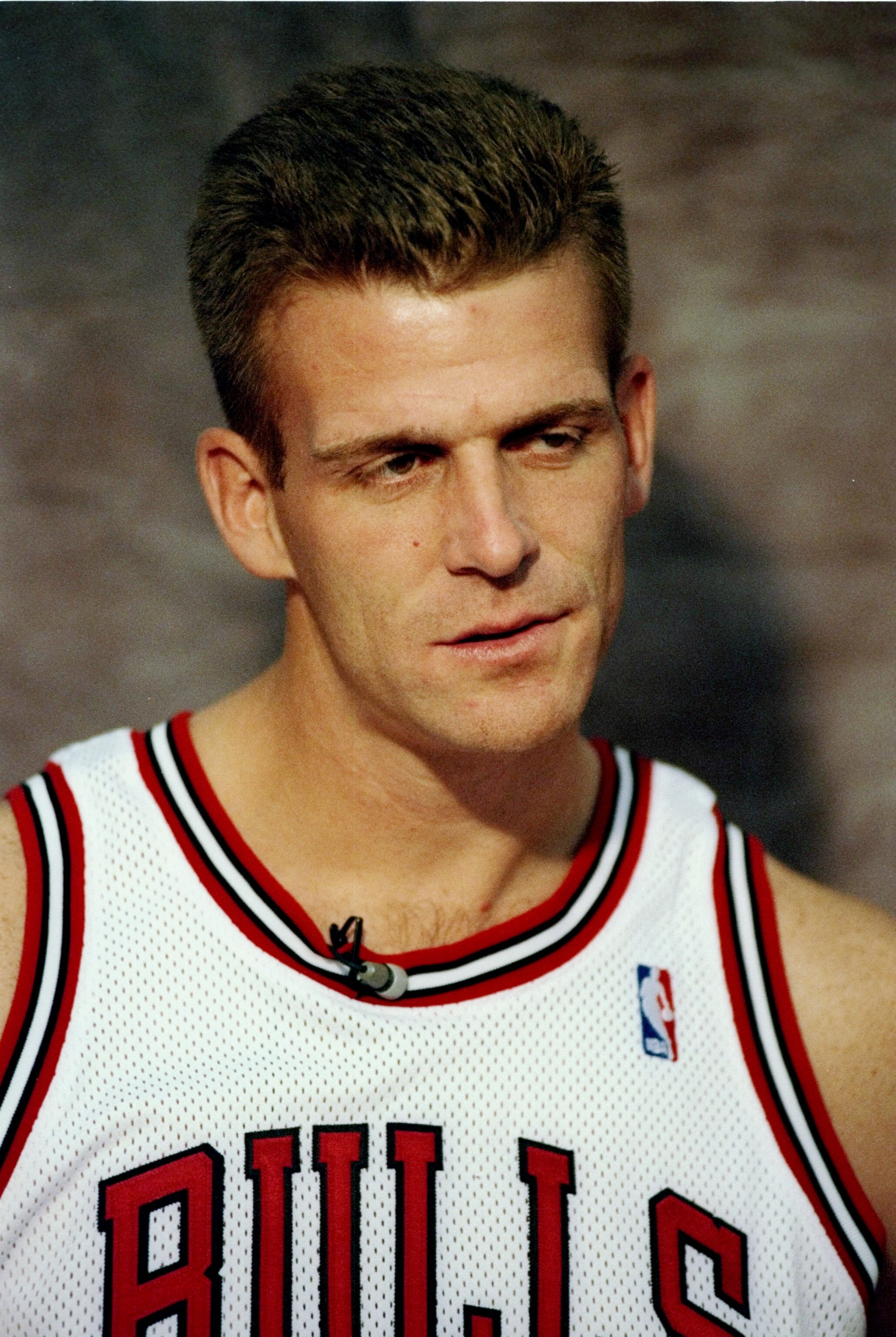 2 Oct 1997:  Center Joe Kleine of the Chicago Bulls speaks to the press during the Bulls Media Day at the Berto Practice Center in Deerfield, Illinois. Mandatory Credit: Jonathan Daniel  /Allsport