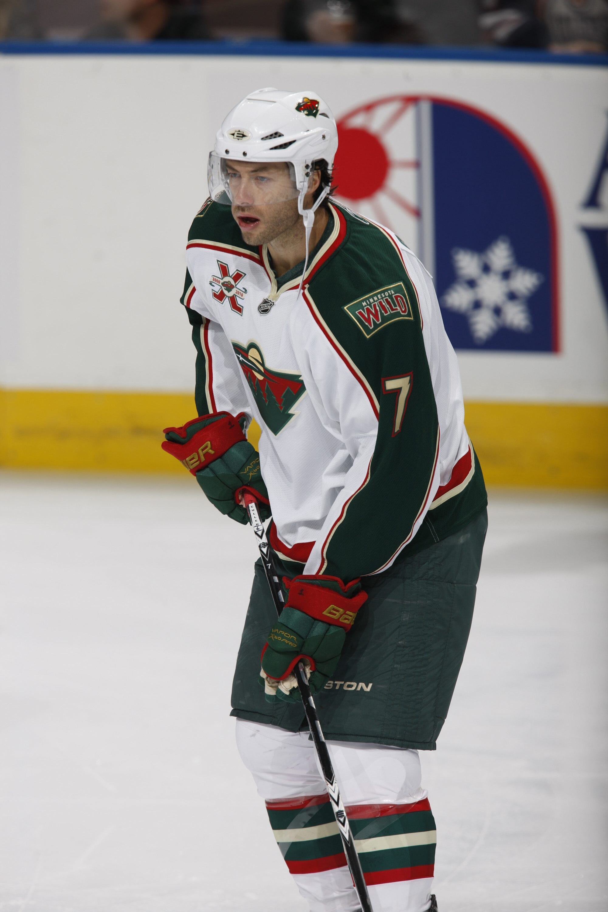 EDMONTON, CANADA - OCTOBER 21: Matt Cullen #7 of the Minnesota Wild skates against the Edmonton Oilers on October 21, 2010 at Rexall Place in Edmonton, Alberta, Canada. (Photo by Dale MacMillan/Getty Images)
