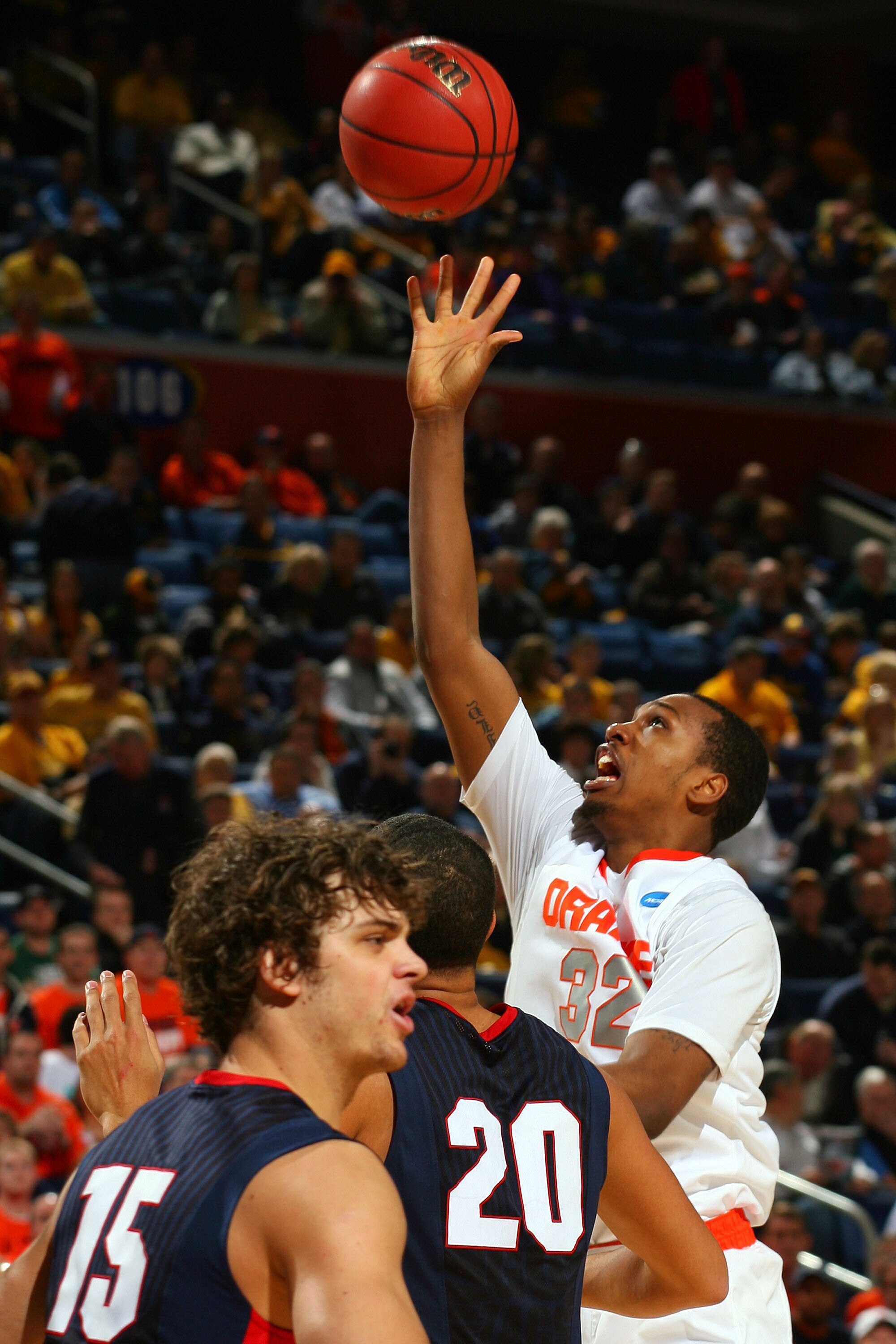 BUFFALO, NY - MARCH 21:  Kris Joseph #32 of the Syracuse Orange goes to the hoop against the Gonzaga Bulldogs during the second round of the 2010 NCAA men's basketball tournament at HSBC Arena at HSBC Arena on March 21, 2010 in Buffalo, New York.  (Photo 
