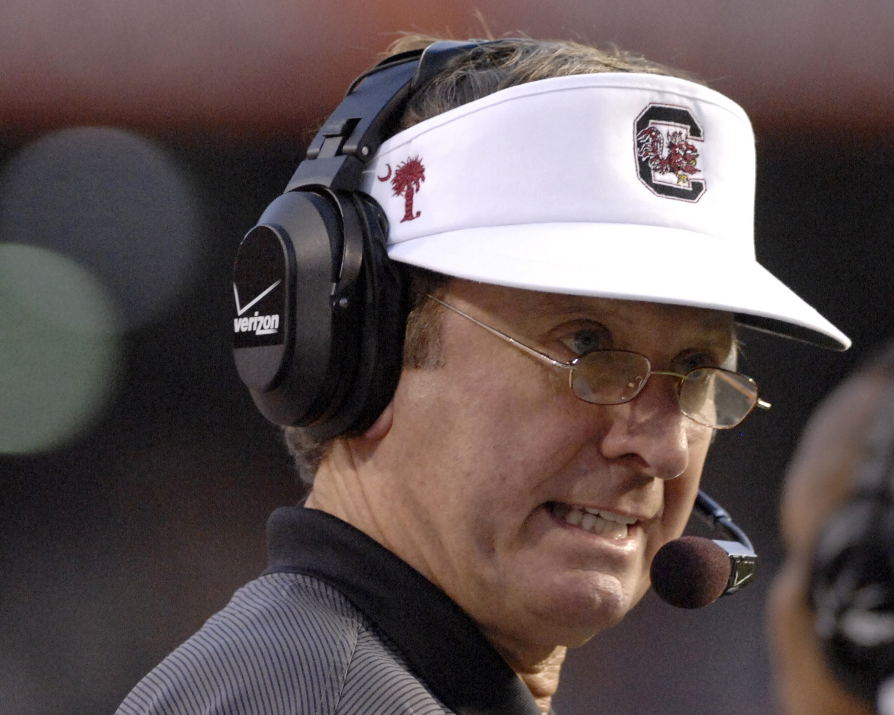 South Carolina coach Steve Spurrier during a game between Florida and South Carolina at Ben Hill Griffith Stadium in Gainsville, Florida on November 11, 2006. (Photo by A. Messerschmidt/Getty Images)